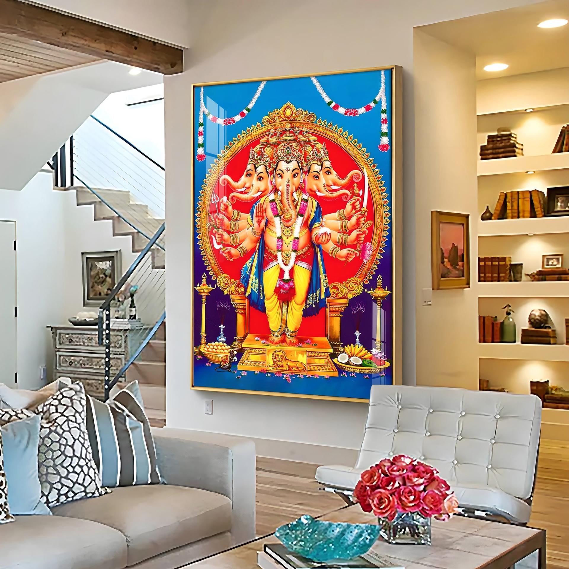 Ganesha's Embrace Premium Vertical Acrylic Wall Art - Image 8