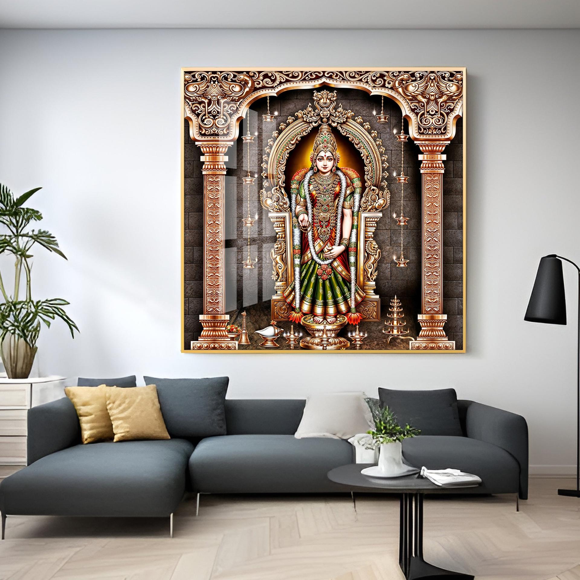 Kanya Kumari Devi Premium Acrylic Square Wall Art - Image 15