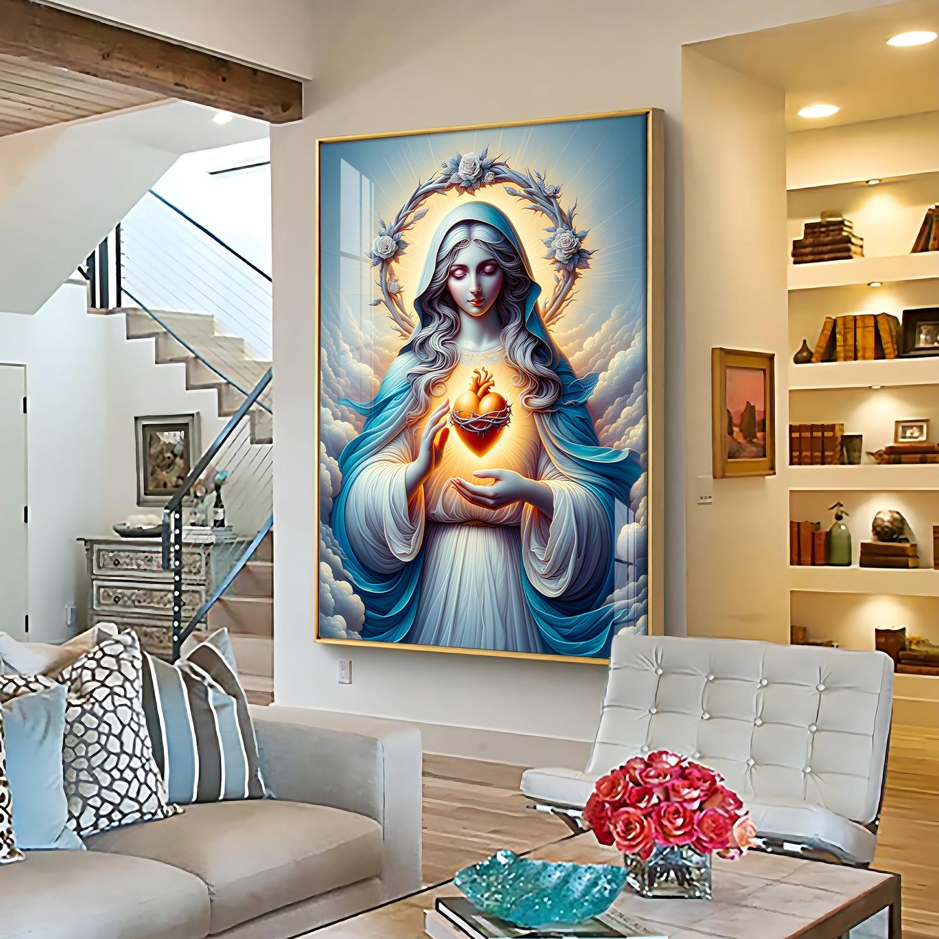 Divine Maternal Love Premium Acrylic Vertical Wall Art - Image 5