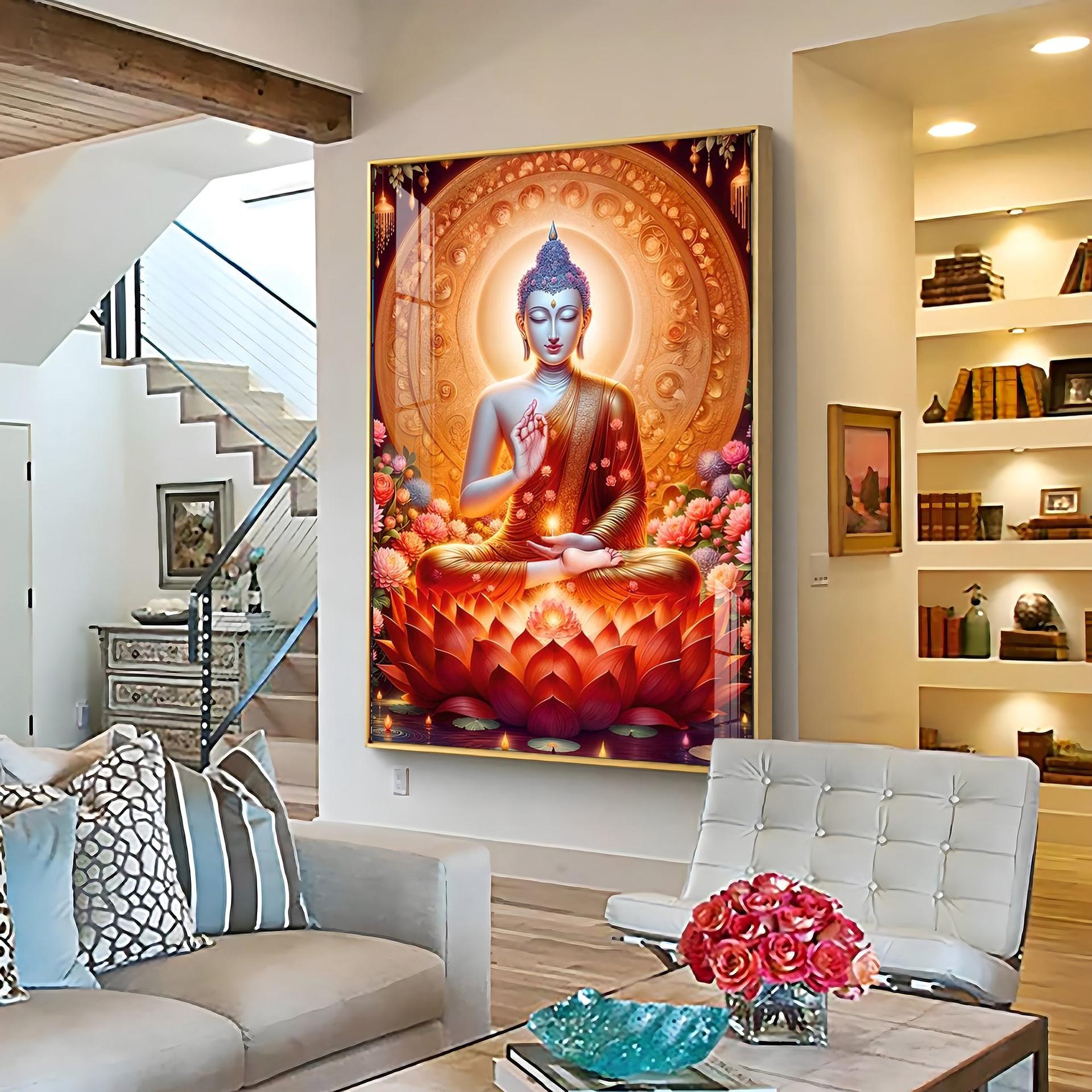 Peaceful Buddha Premium Acrylic Vertical Wall Art - Image 17