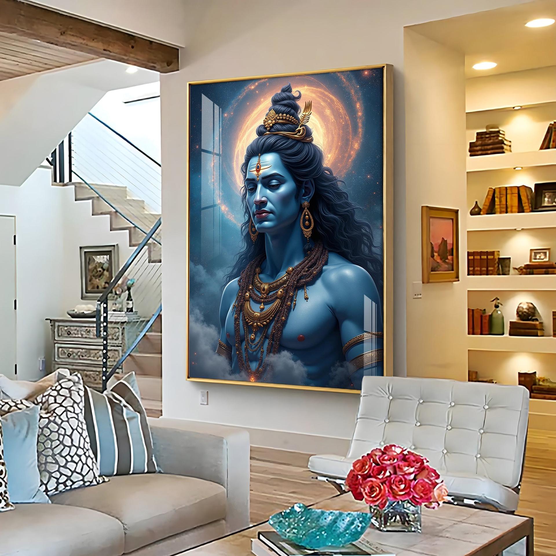 Sacred Vision Of Lord Shiva Premium Acrylic Wall Art - Image 13