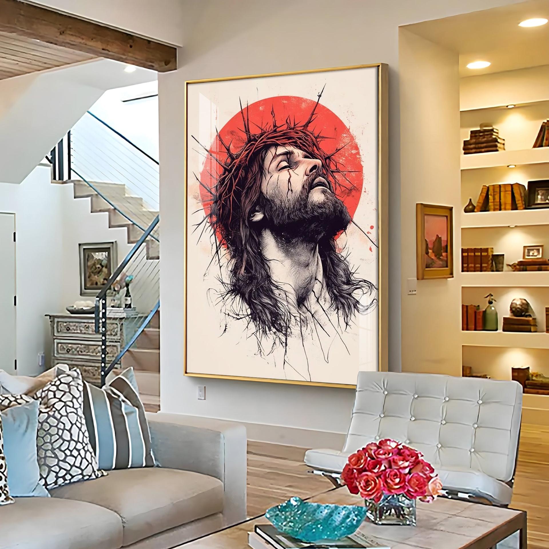 Jesus Christ Spiritual Reflection Premium Acrylic Wall Art - Image 8