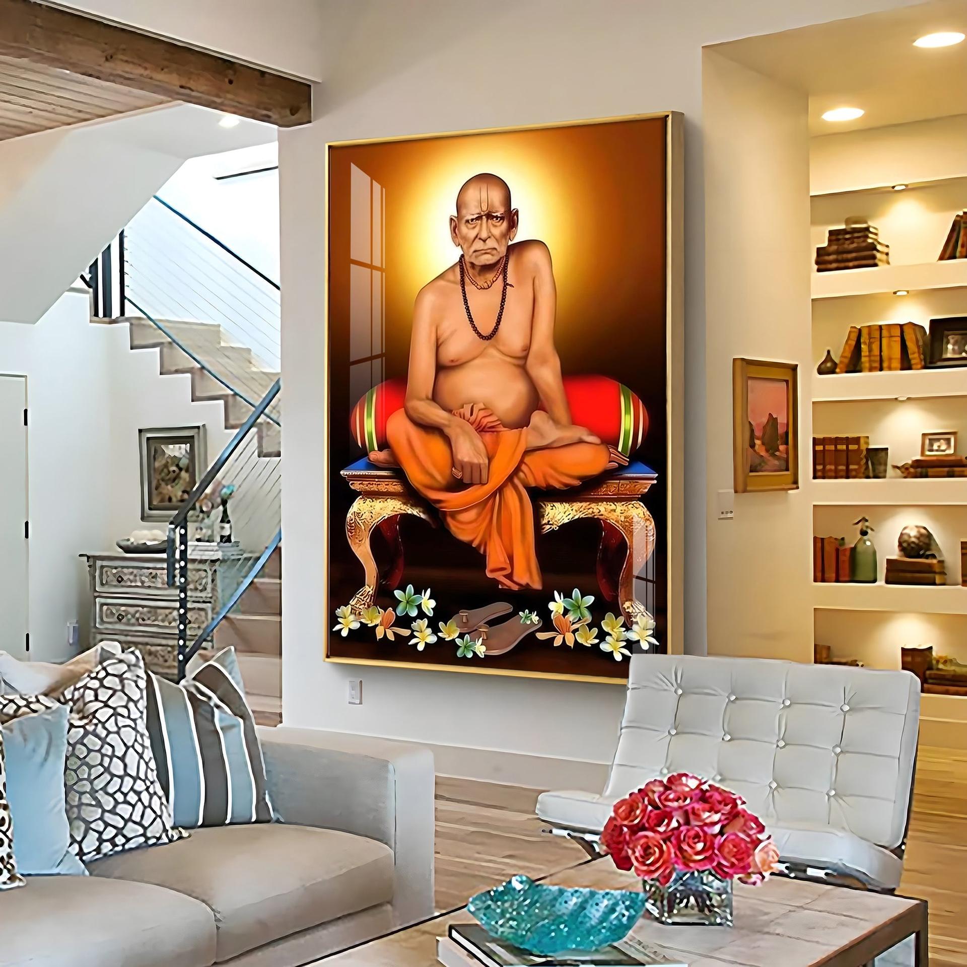 Portrait Of Shri Swami Samartha Premium Vertical Acrylic Wall Art - Image 5