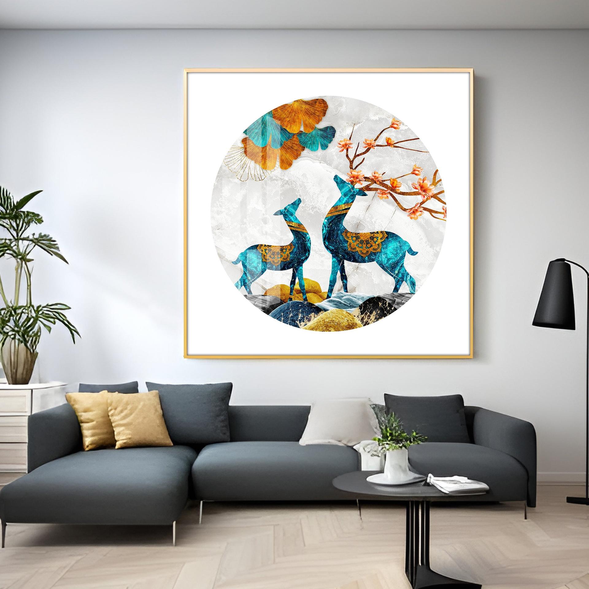 Magical Deer Premium Acrylic Square Wall Art - Image 14