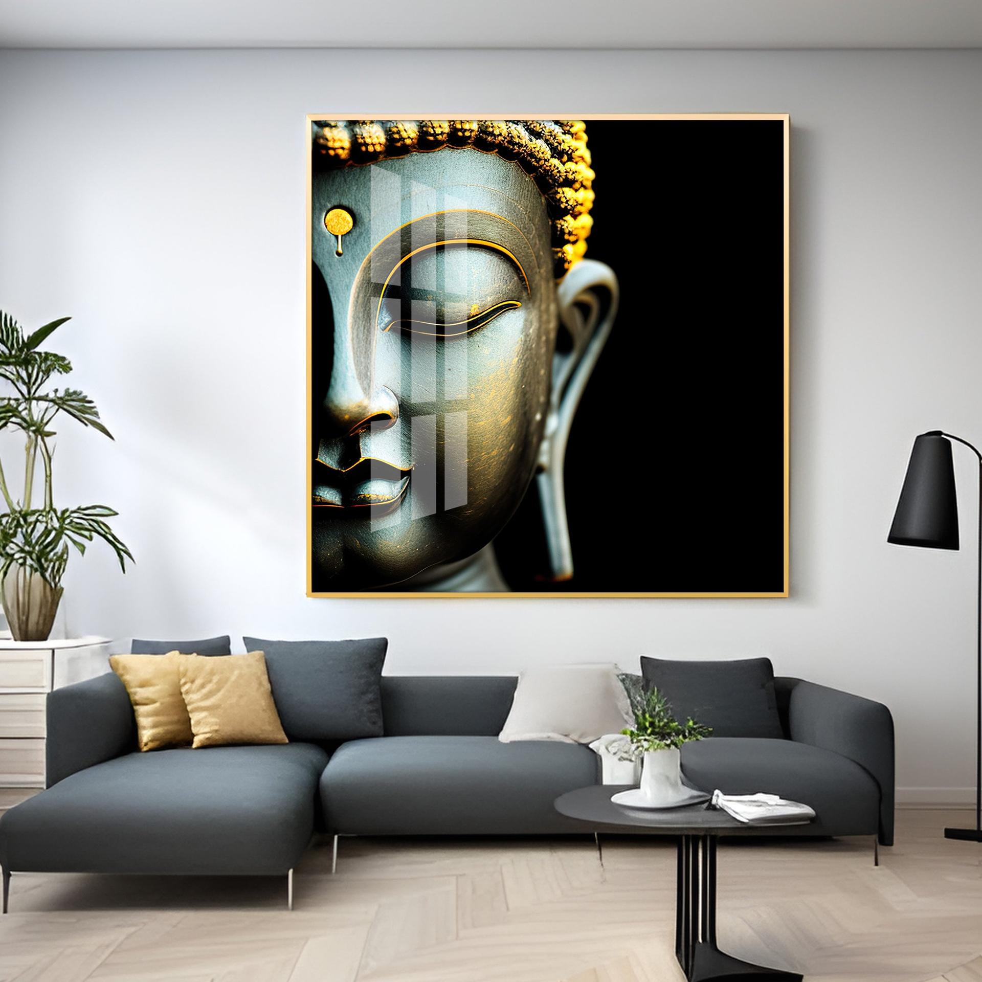 Buddha Statue Premium Acrylic Square Wall Art - Image 9