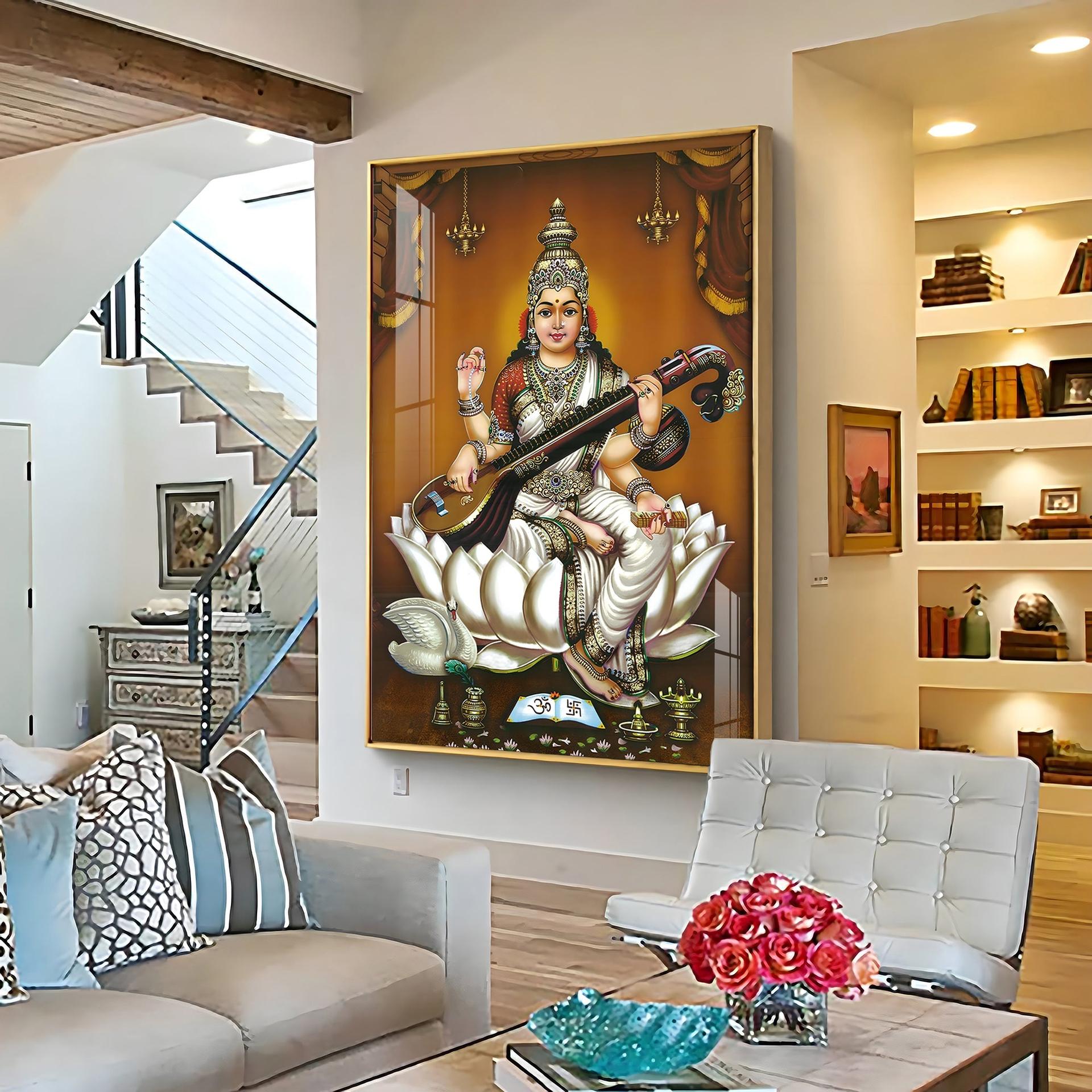 The Goddess's Embrace Premium Vertical Acrylic Wall Art - Image 7