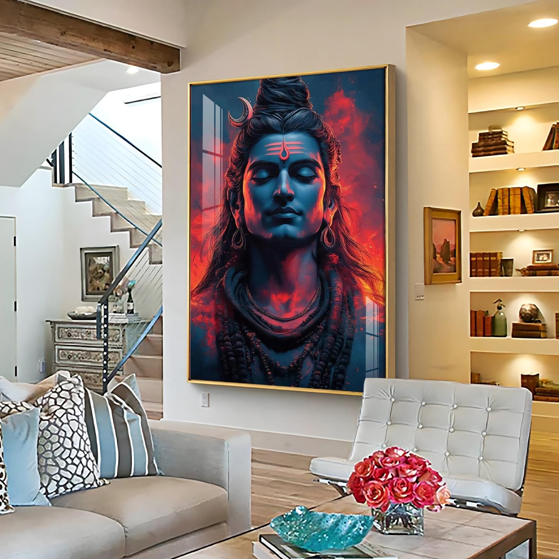 Eternal Essence Of Lord Shiva Premium Acrylic Wall Art - Image 3