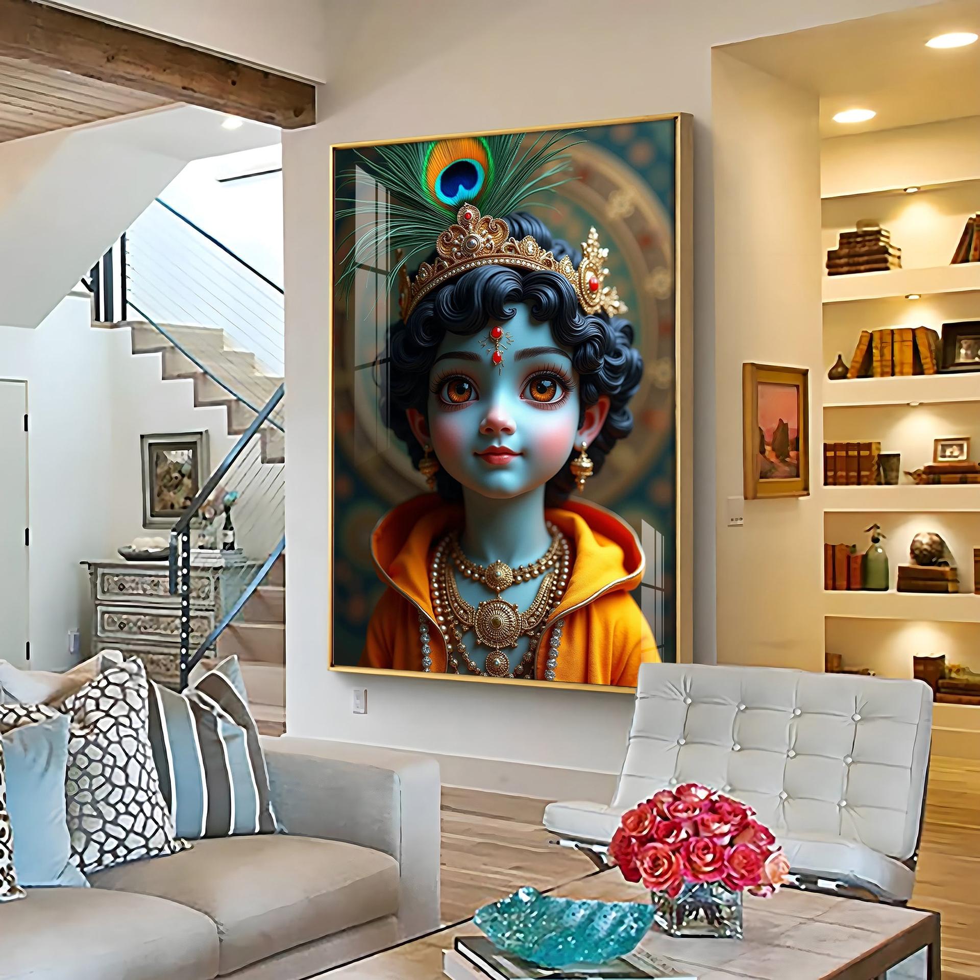 Infinite Krishna Imagery Premium Acrylic Wall Art - Image 9
