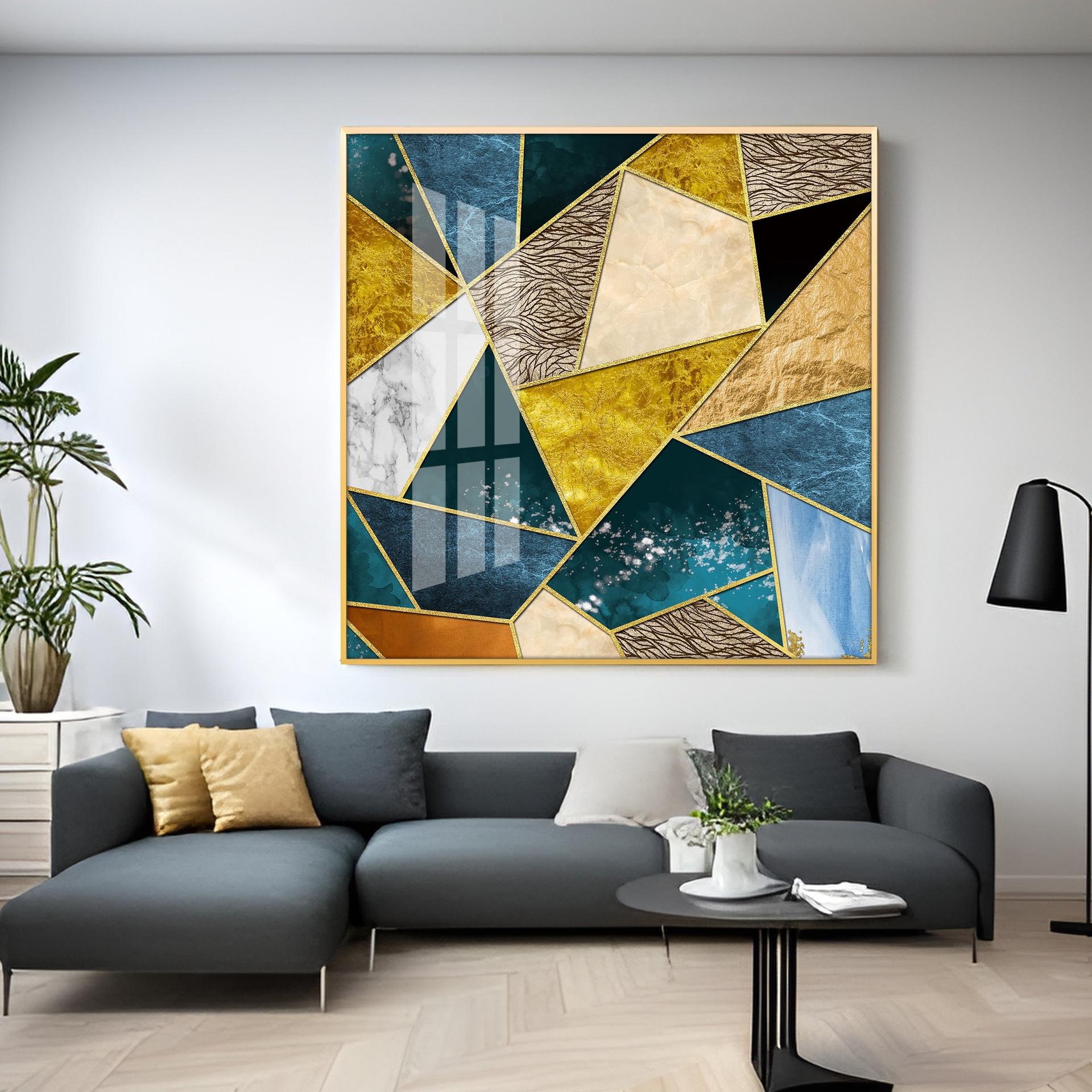 Abstract Colorful Patterns Premium Acrylic Square Wall Art - Image 14