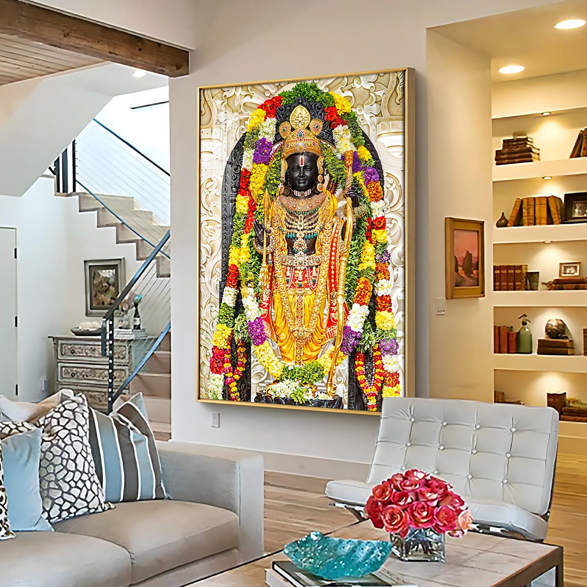 Shri Ram Janmbhoomi Portray Premium Vertical Wall Art - Image 6