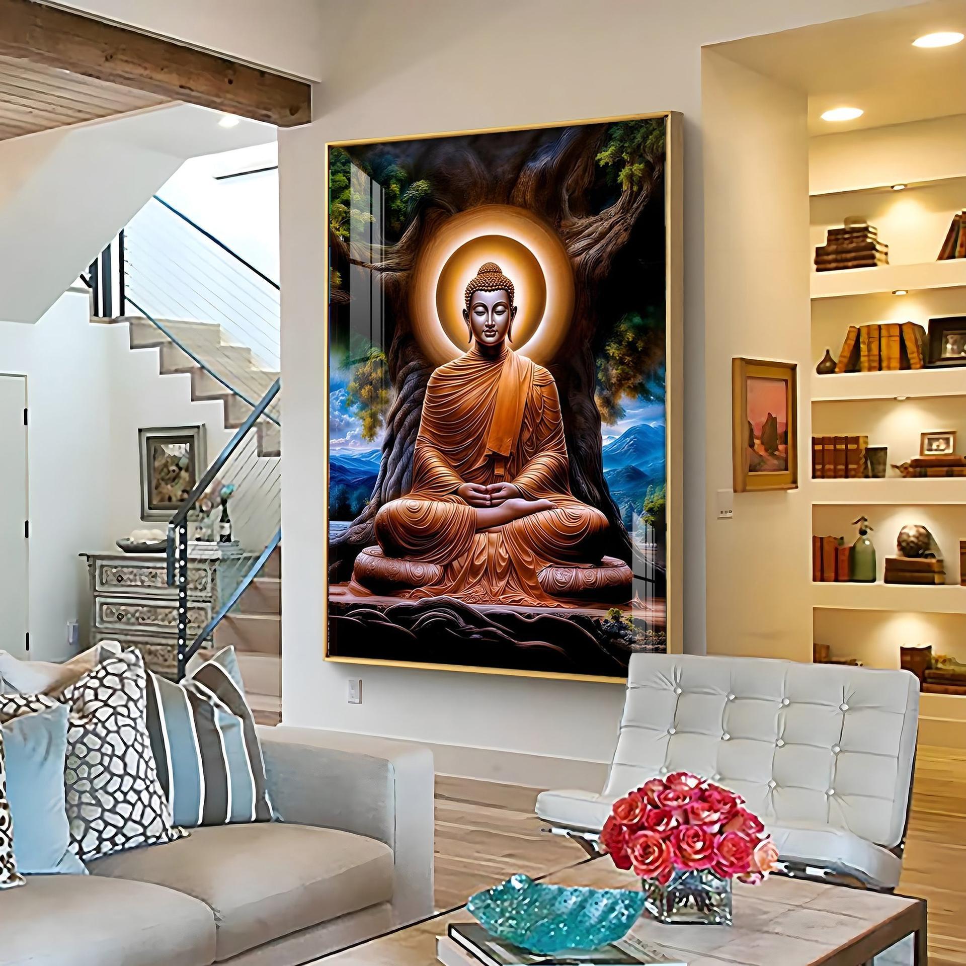 Masstone Buddha Premium Acrylic Vertical Wall Art - Image 7