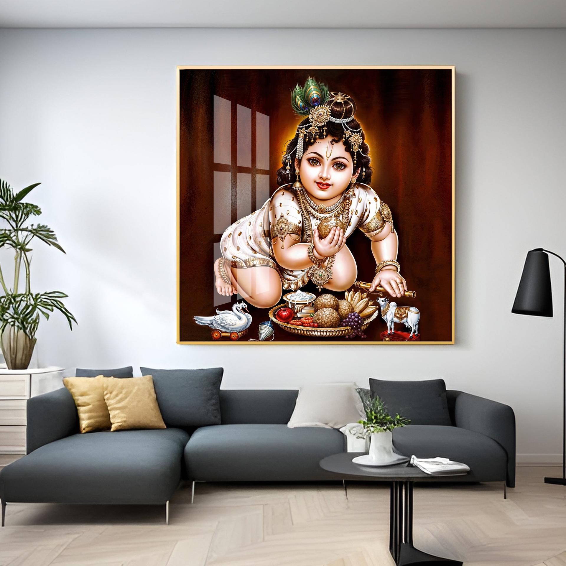 Bal Gopal Premium Acrylic Square Wall Art - Image 13