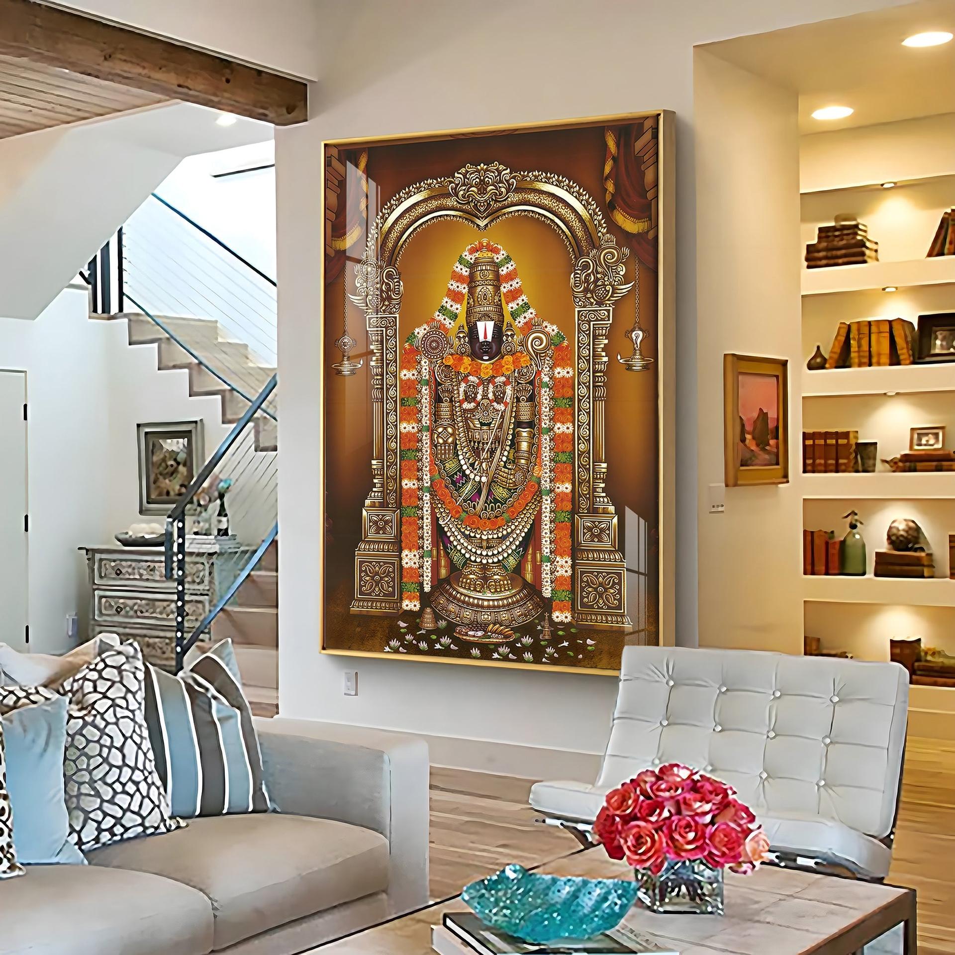 Majestic Lord Tirupati Balaji Premium Vertical Acrylic Wall Art - Image 11