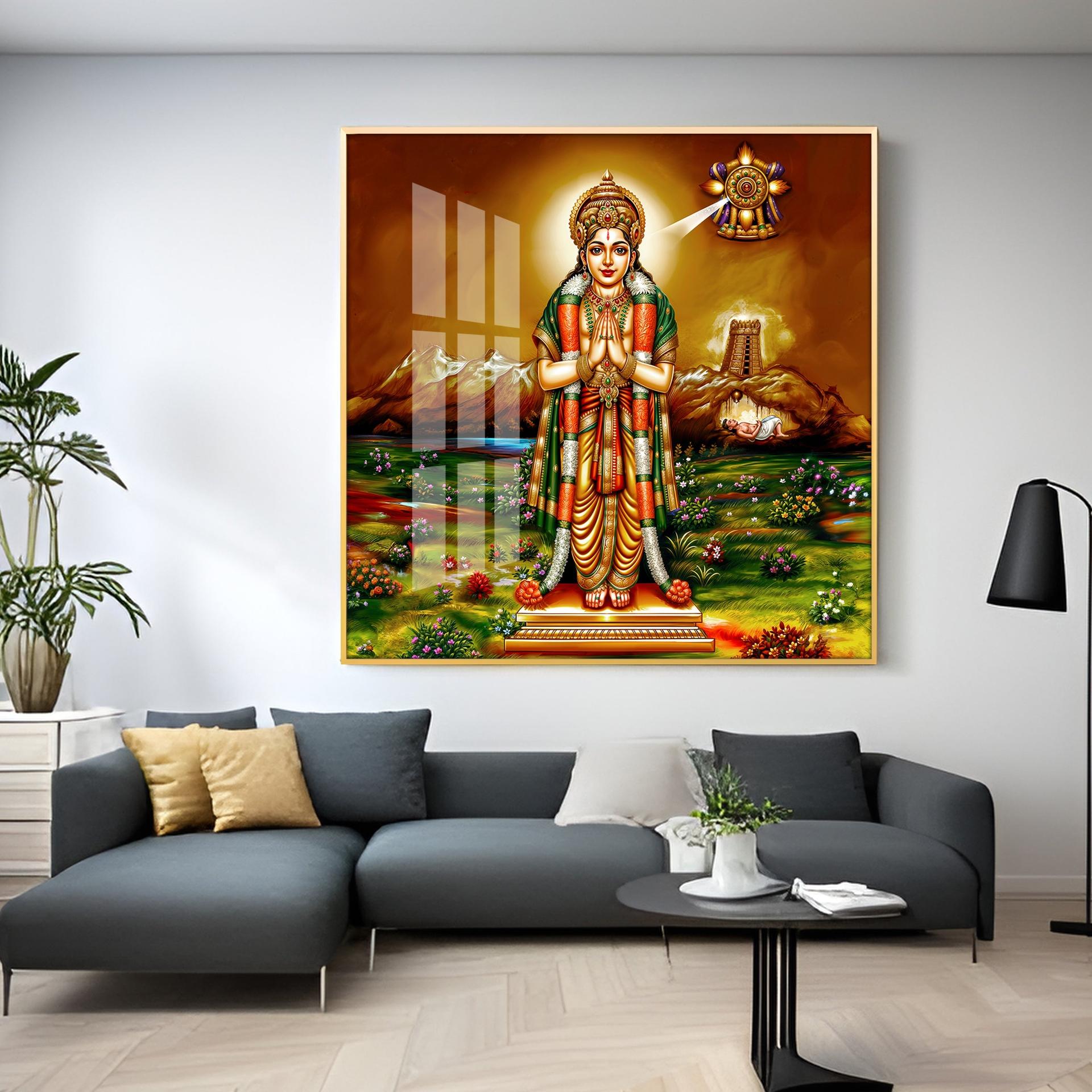 Thirumalisai Alvar Premium Acrylic Square Wall Art - Image 9