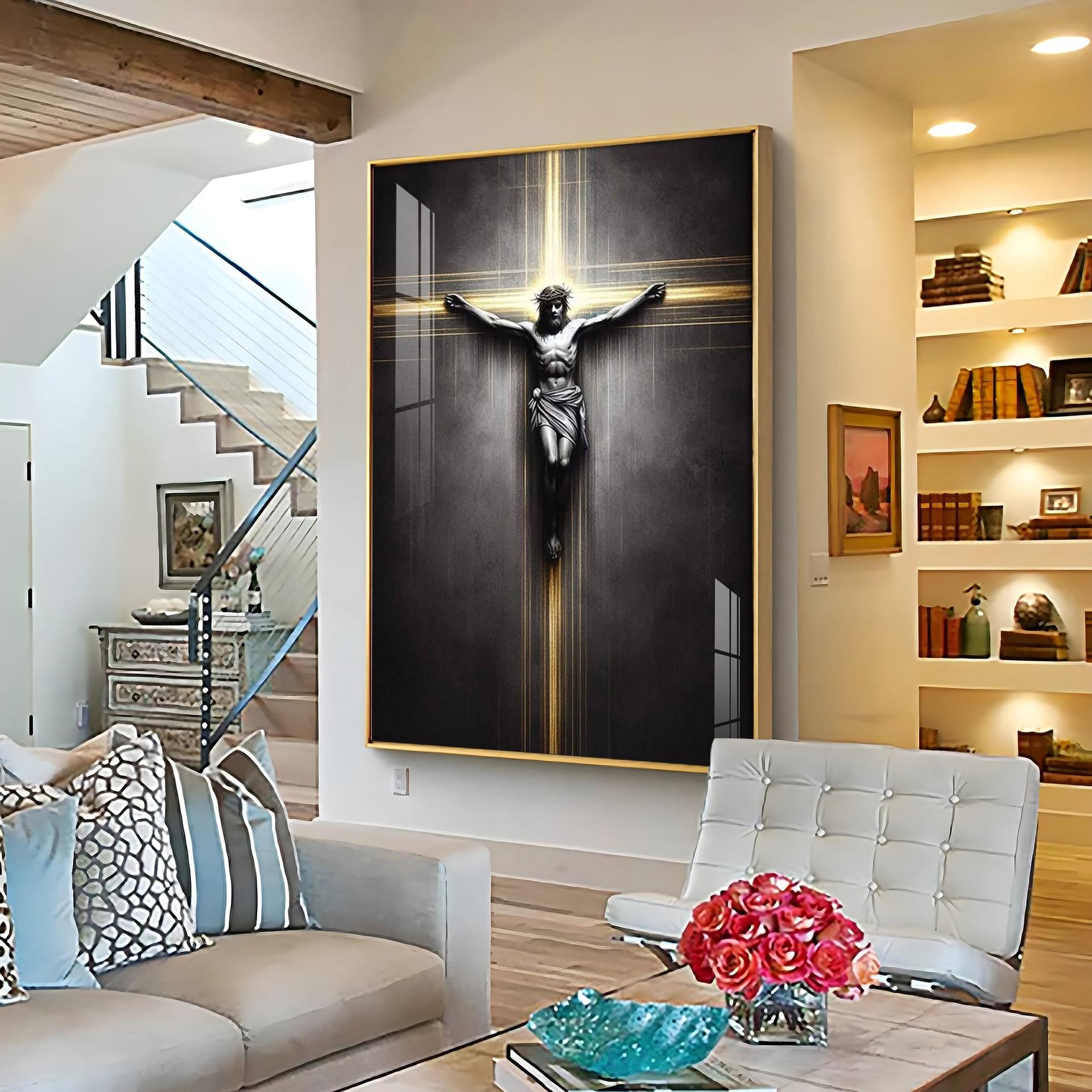 Sacred Crucifixion Premium Acrylic Wall Art - Image 10