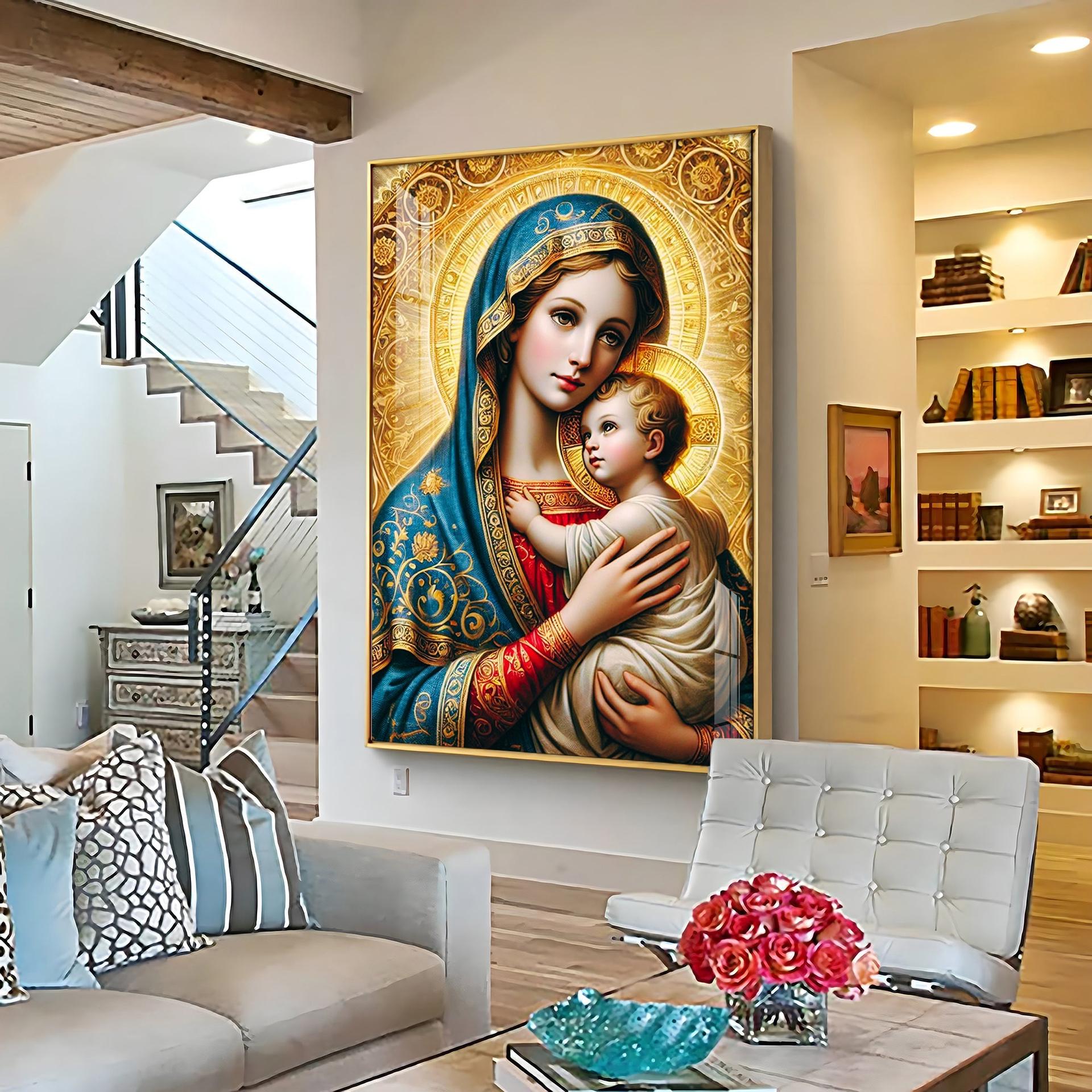 Celestial Grace Premium Acrylic Vertical Wall Art - Image 3