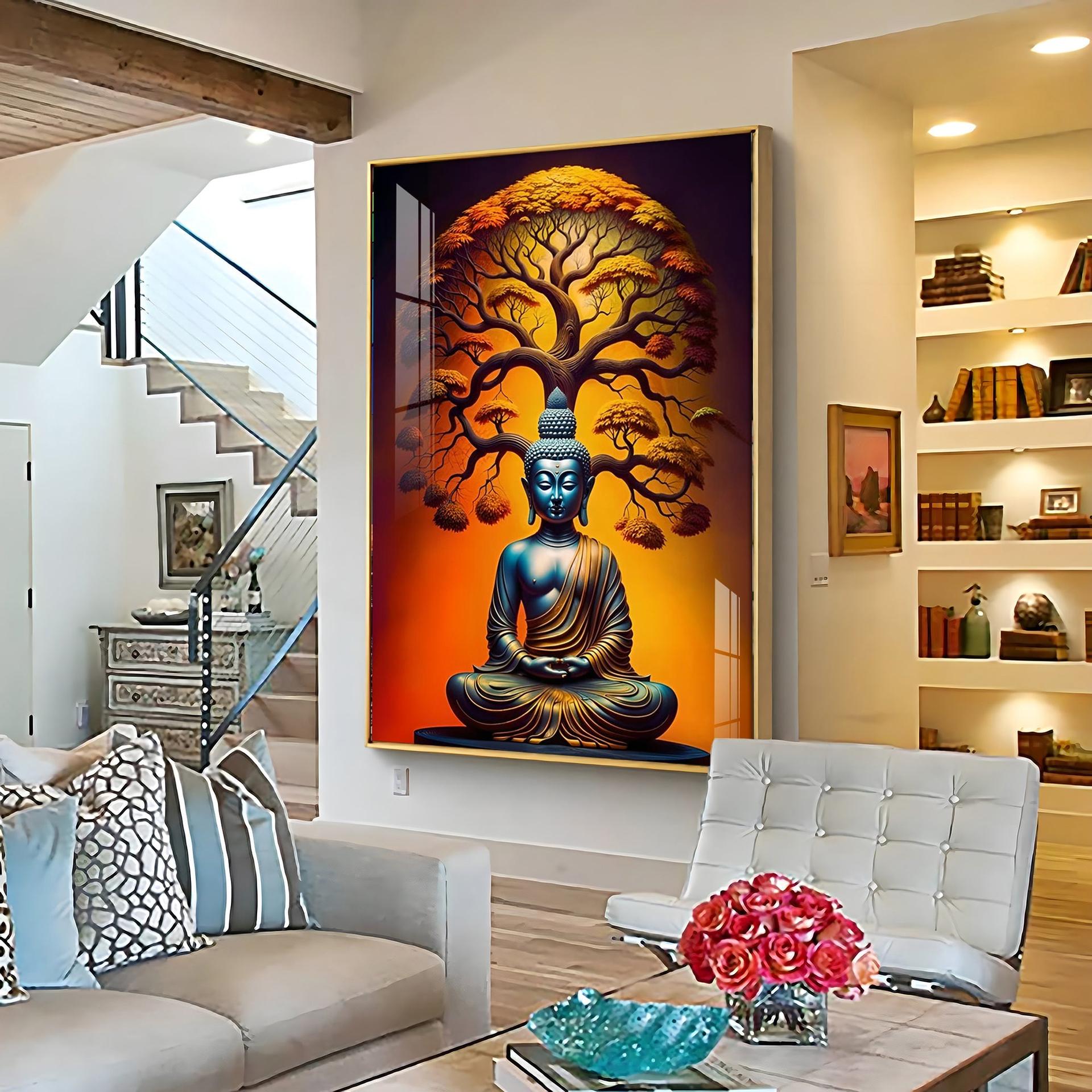 Enlighten Buddha Premium Acrylic Vertical Wall Art - Image 15