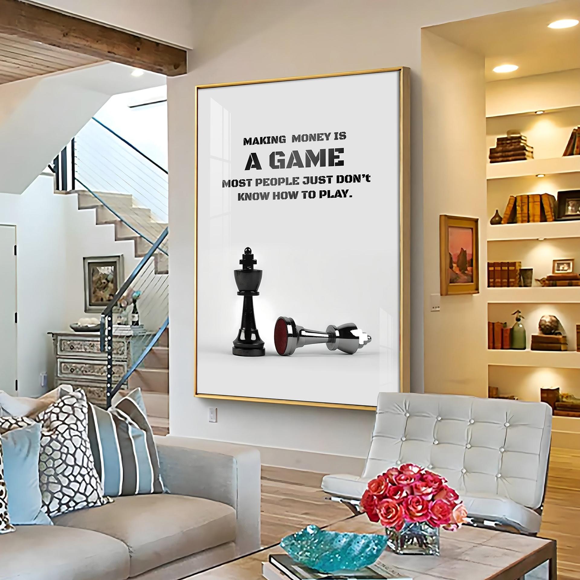 Making Money Is A Game Premium Acrylic Vertical Wall Art - Image 12