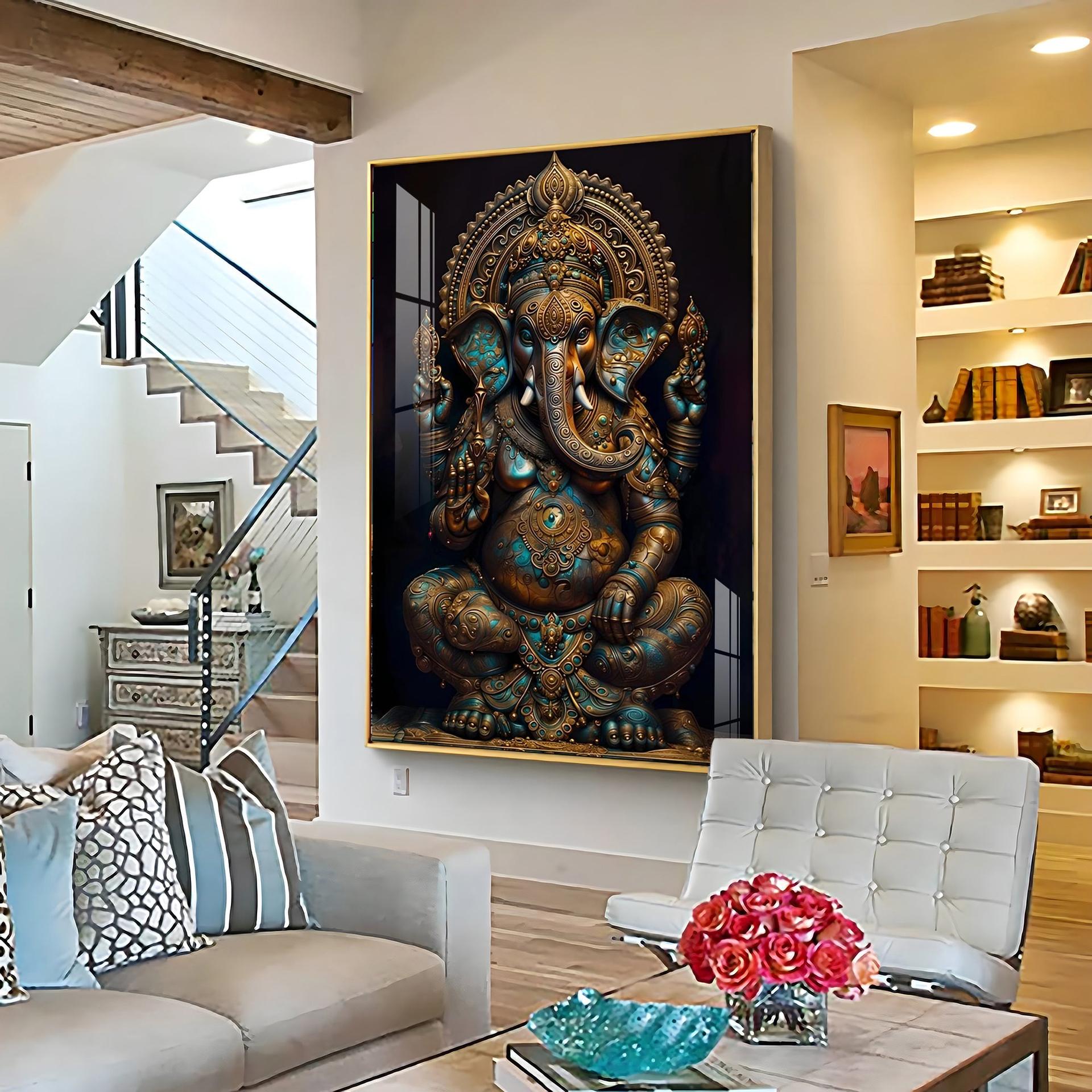 Lord Ganesha Premium Acrylic Vertical Wall Art - Image 18