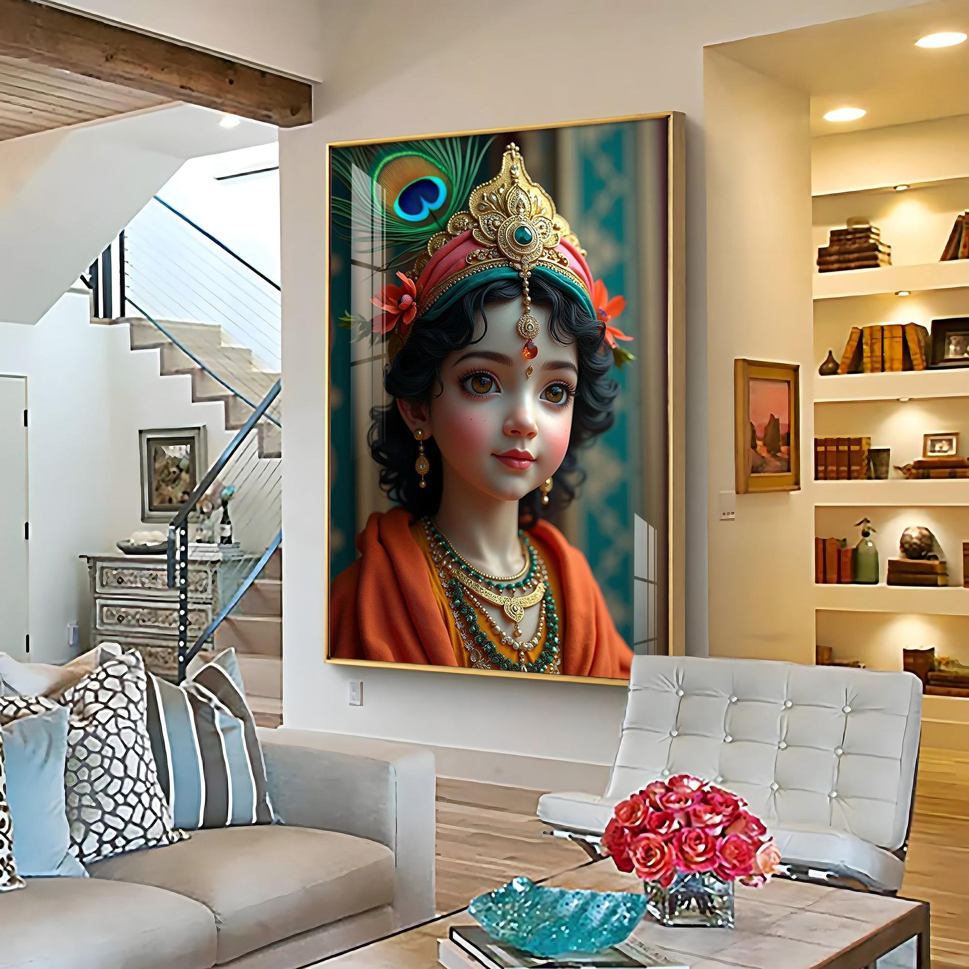 Krishna Reverberations Premium Acrylic Wall Art - Image 7