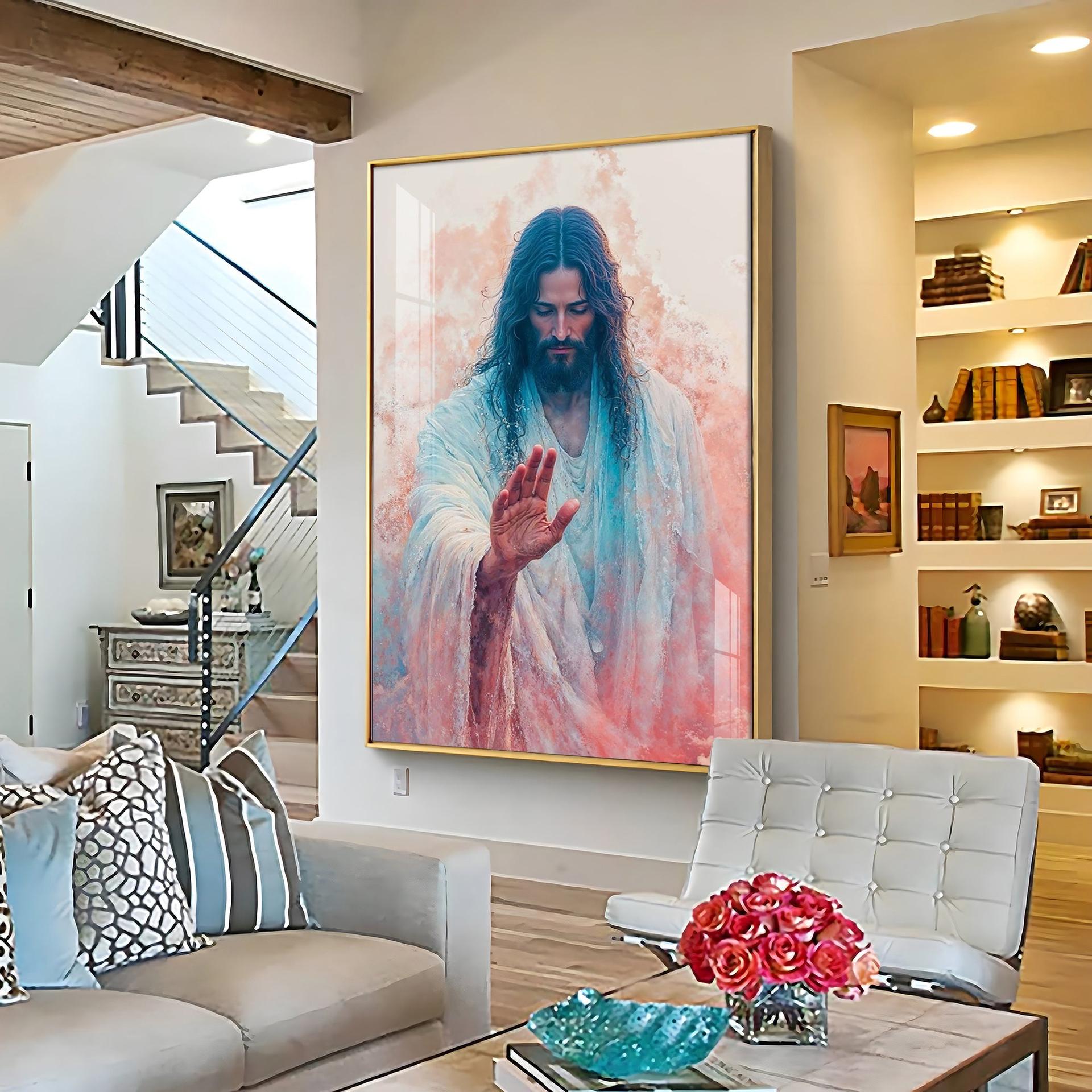 Jesus Christ Blessing Hand Premium Acrylic Wall Art - Image 12