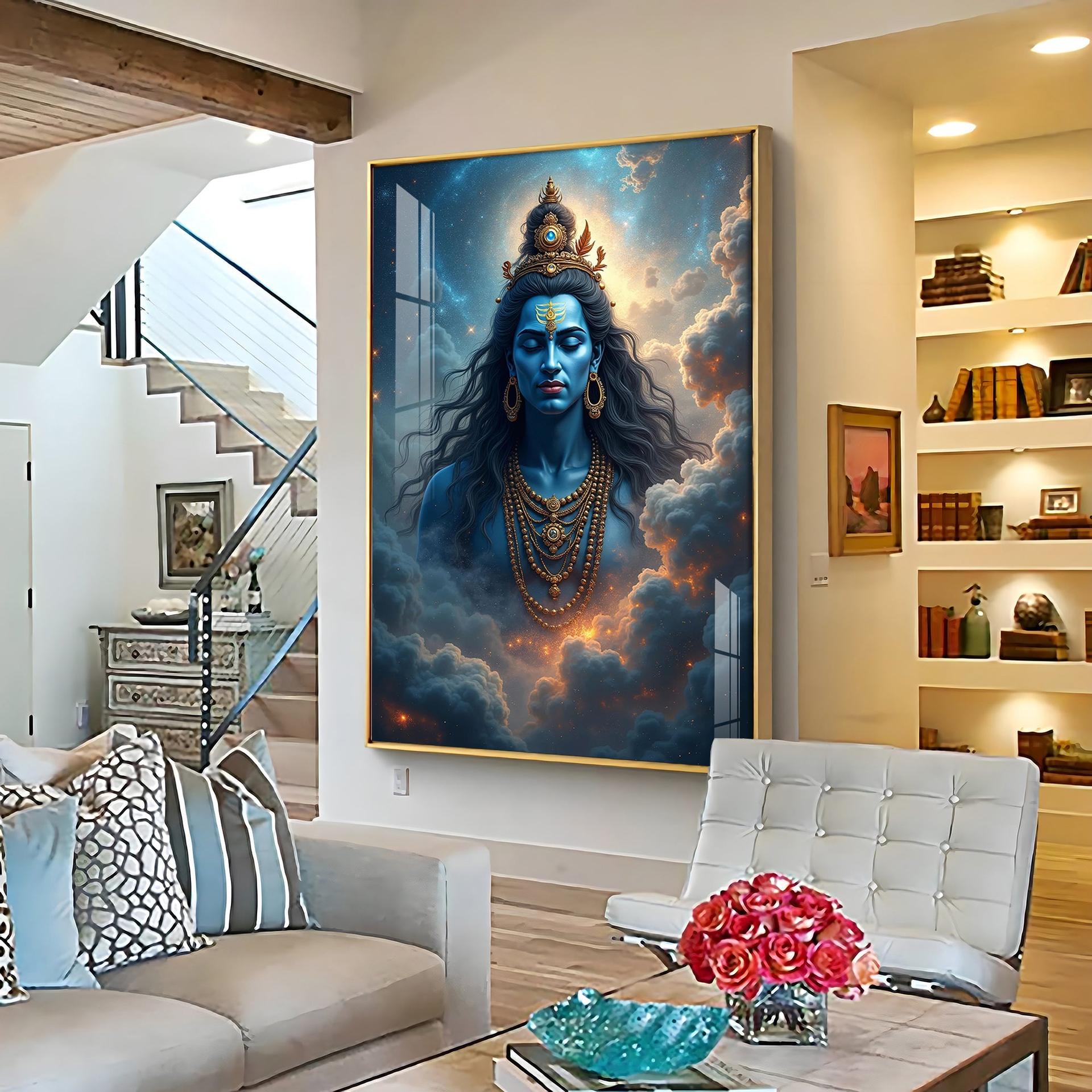 Celestial Shiva Sakti Premium Acrylic Wall Art - Image 7