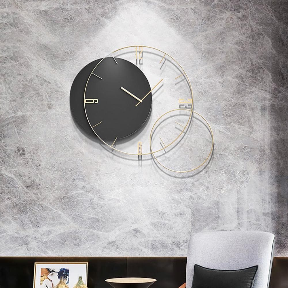 Oversized Metal Wall Clock Art