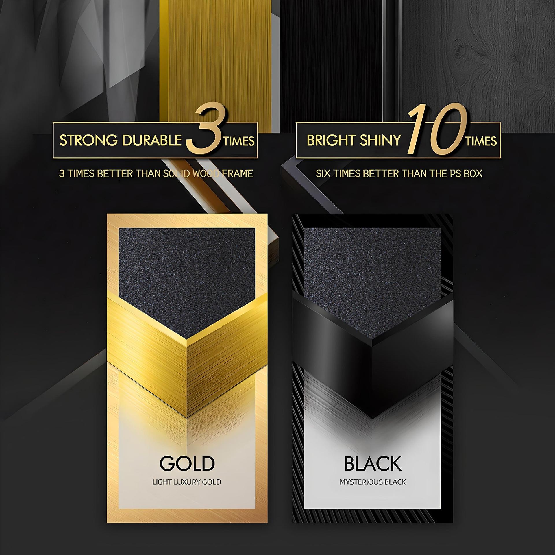 Modern Fashionable Gold Foil Goldfish Premium Acrylic Square Wall Art - Image 10