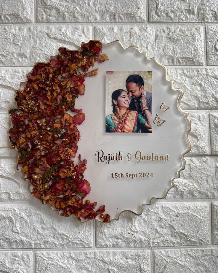 Handmade Customizable Resin Photo Frame