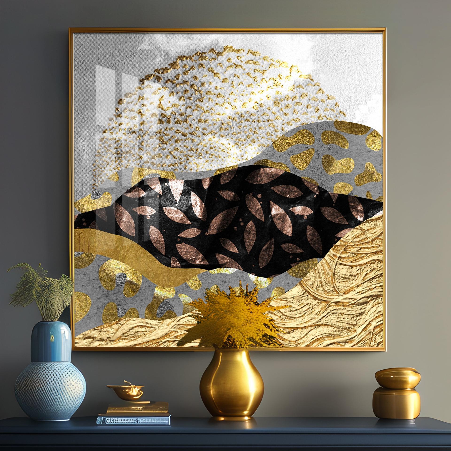 Metallic Mountains Premium Acrylic Square Wall Art - Image 10