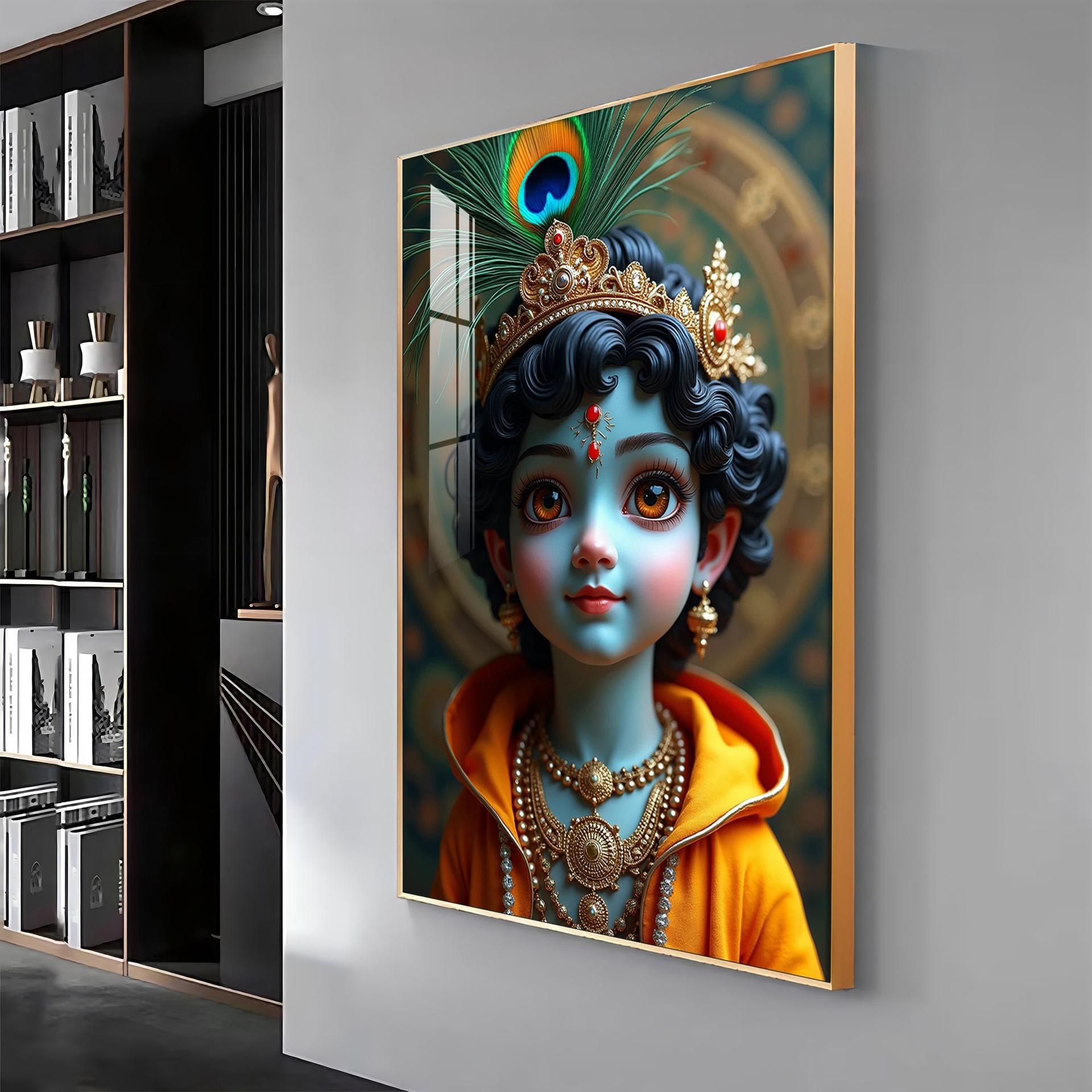 Infinite Krishna Imagery Premium Acrylic Wall Art - Image 11