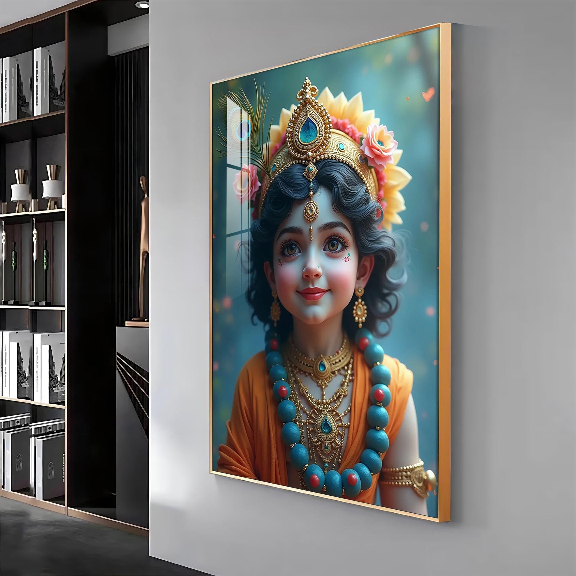 Little Krishna Resonance Premium Acrylic Wall Art - Image 11