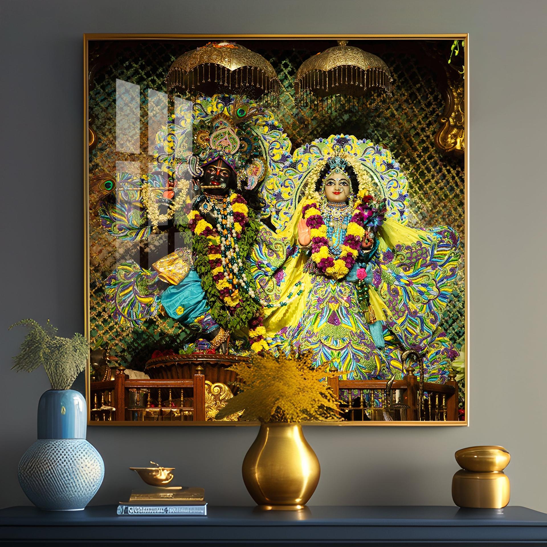 Radha Krishna Premium Acrylic Square Wall Art - Image 15