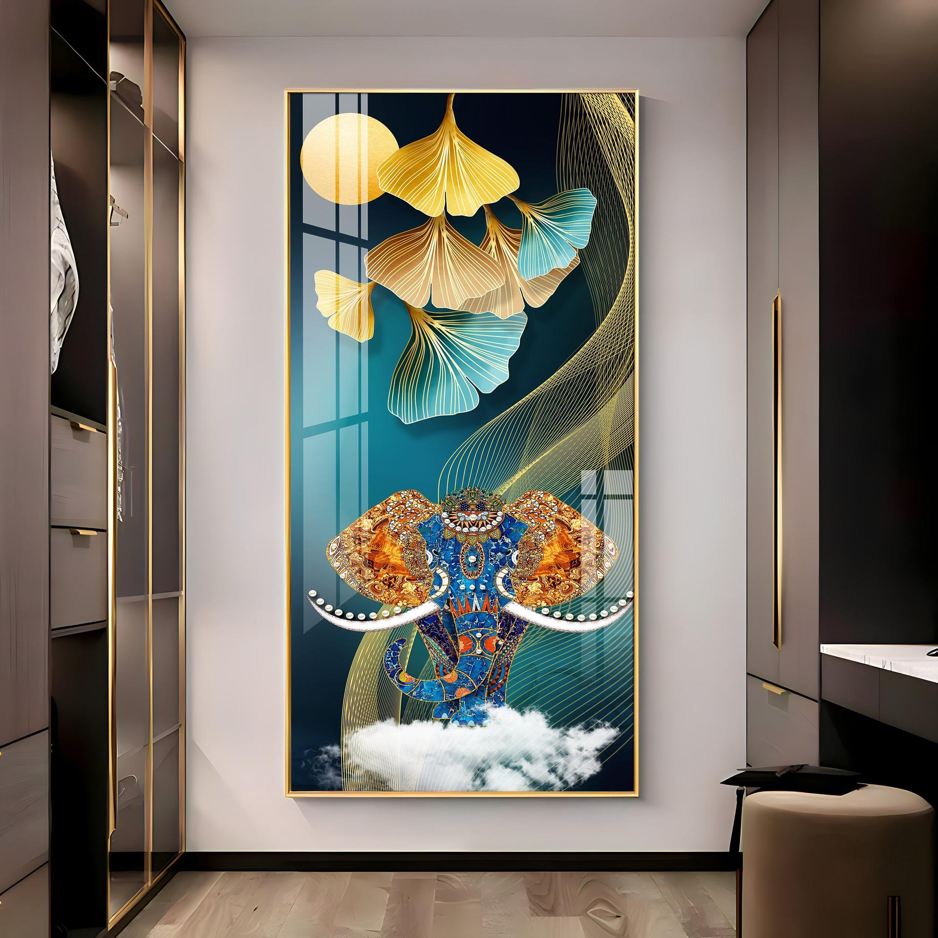 Jeweled Elephant Premium Acrylic Vertical Wall Art - Image 14