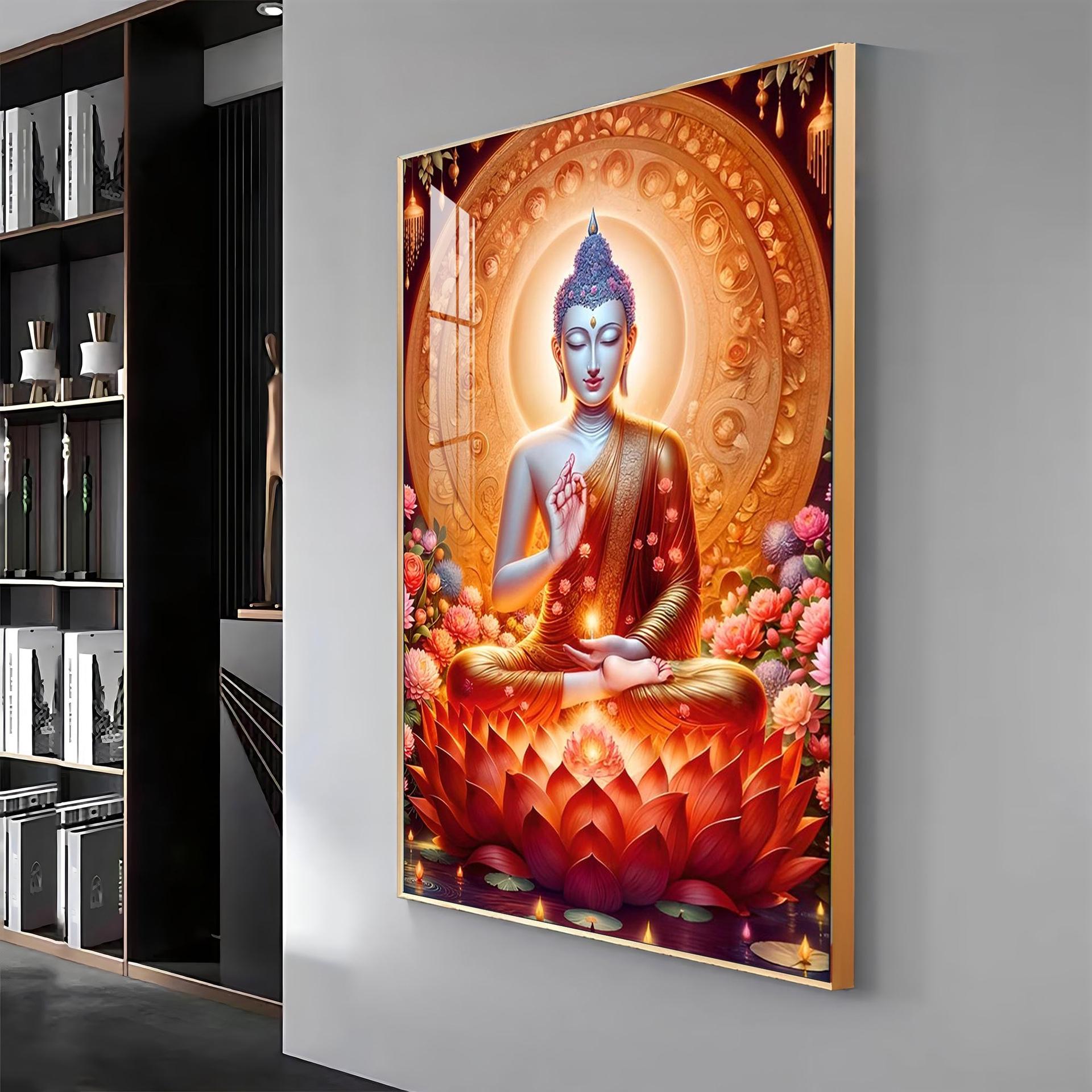 Peaceful Buddha Premium Acrylic Vertical Wall Art - Image 15