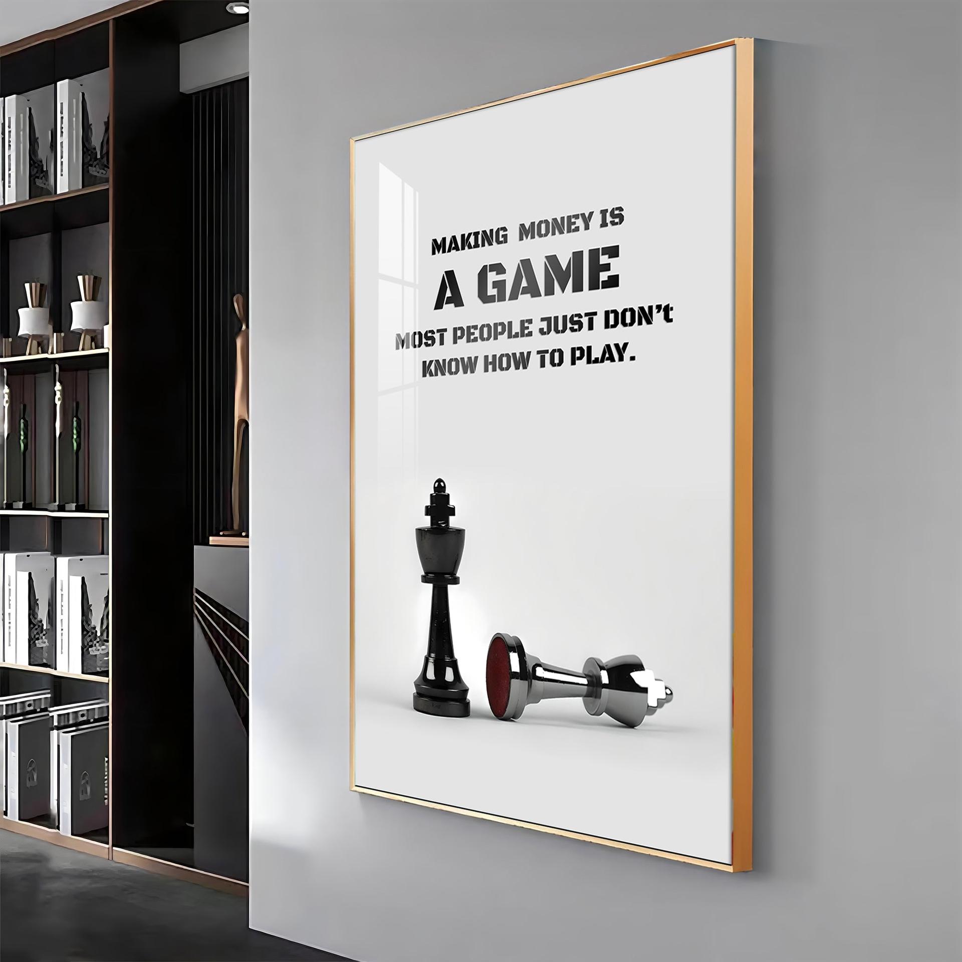 Making Money Is A Game Premium Acrylic Vertical Wall Art - Image 14