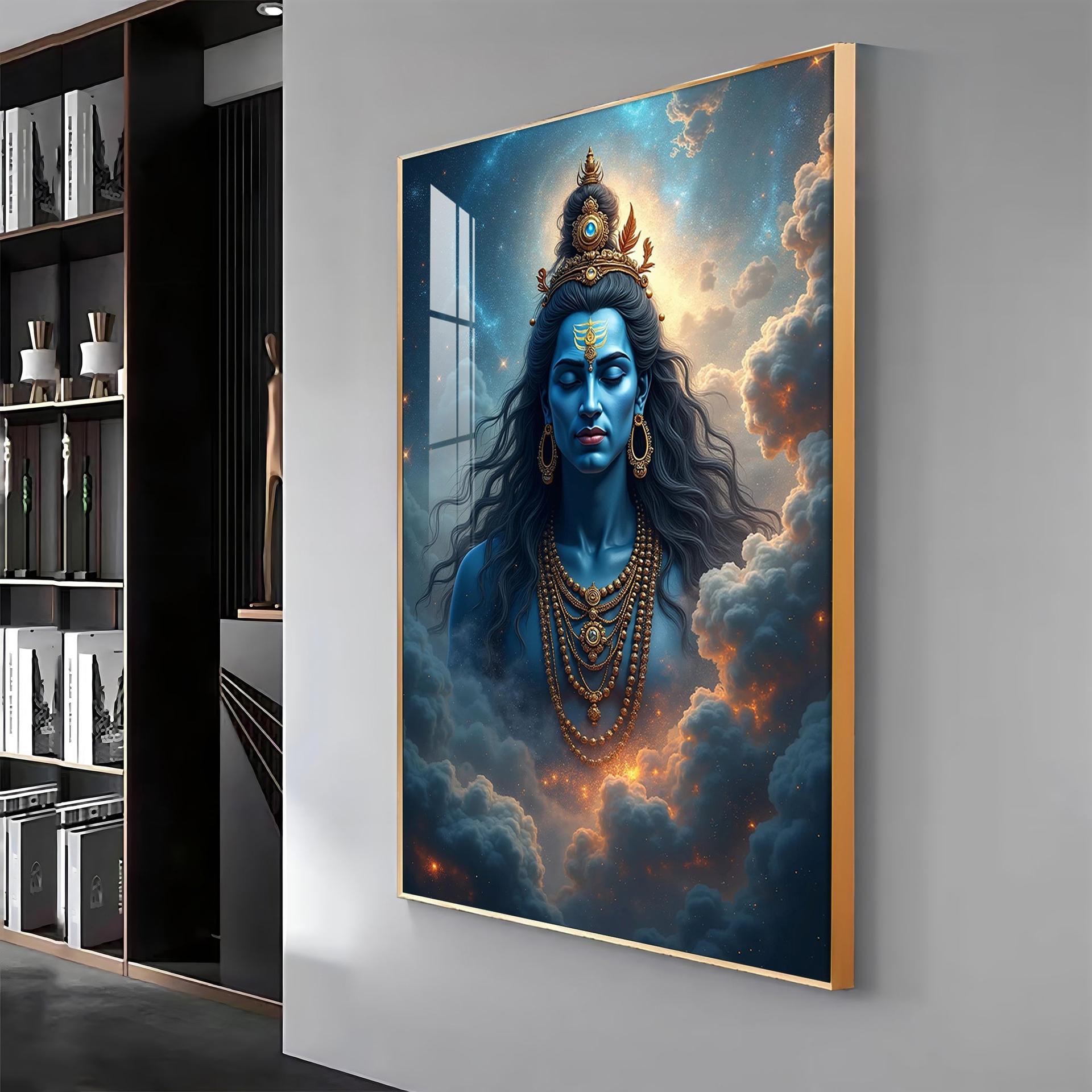 Celestial Shiva Sakti Premium Acrylic Wall Art - Image 10