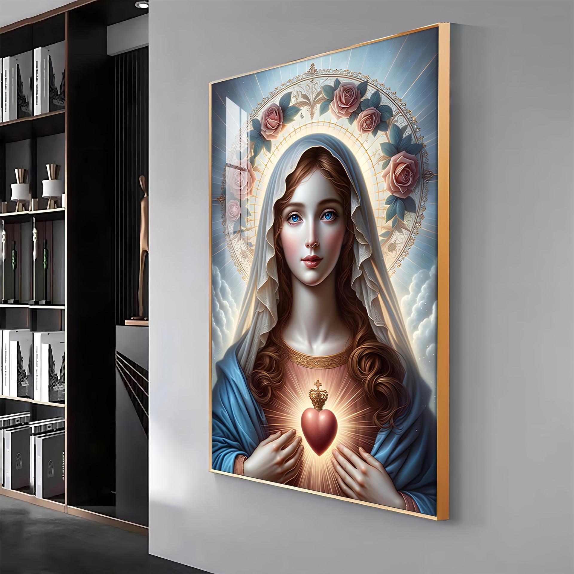 Sacred Heart Serenity Premium Acrylic Vertical Wall Art - Image 13