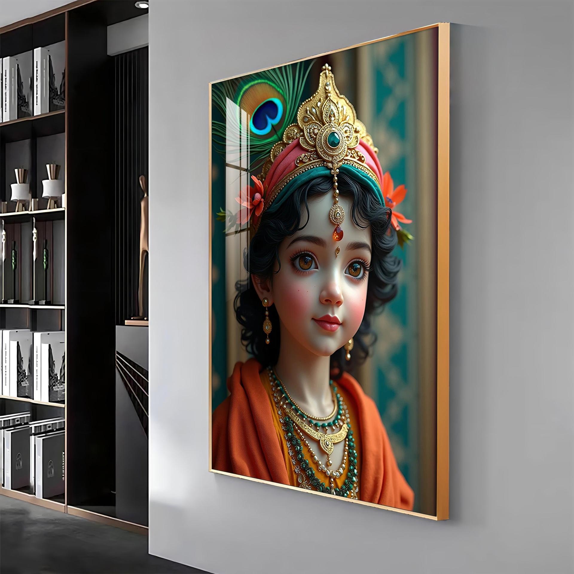 Krishna Reverberations Premium Acrylic Wall Art - Image 13