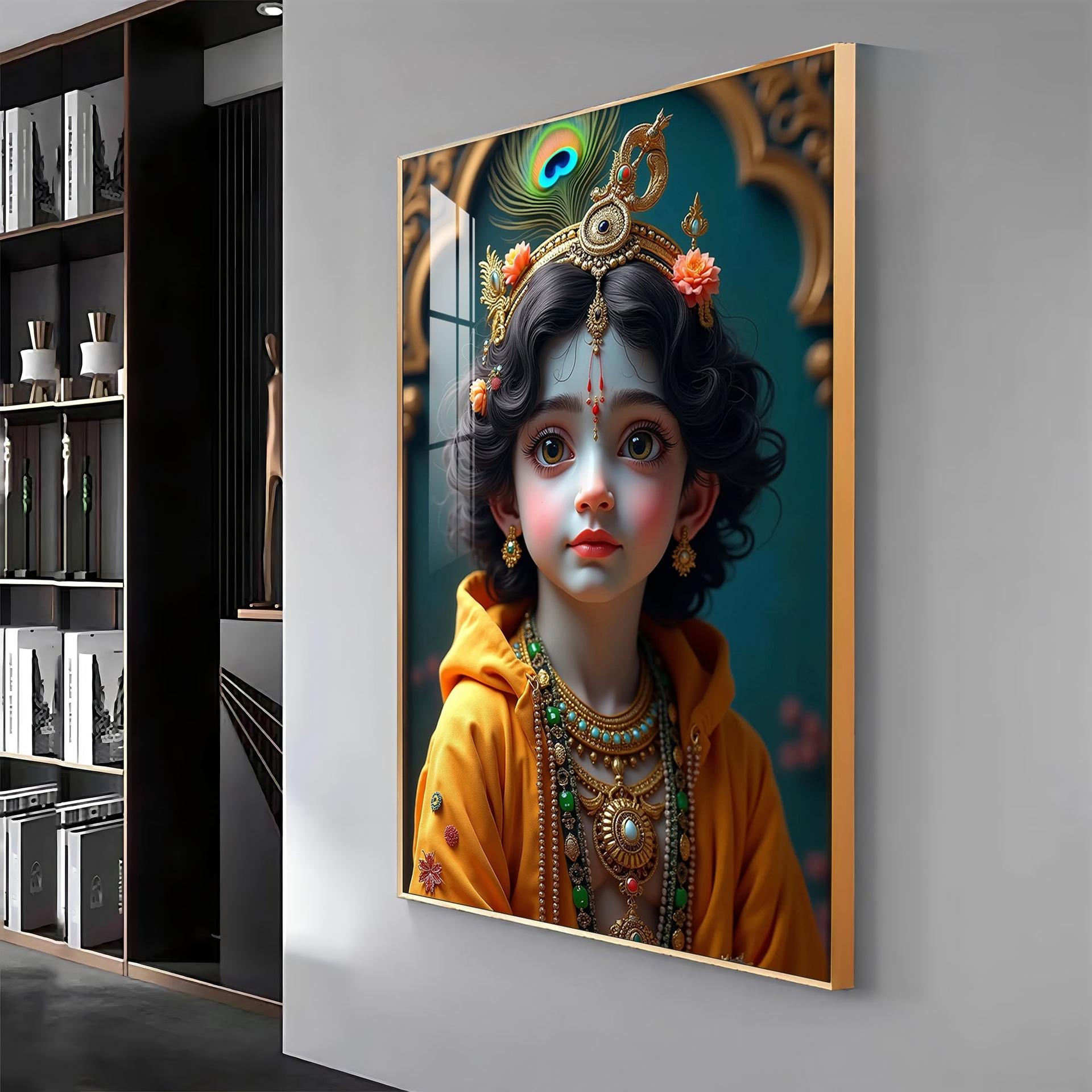 Krishna's Infinite Presence Premium Acrylic Wall Art - Image 14