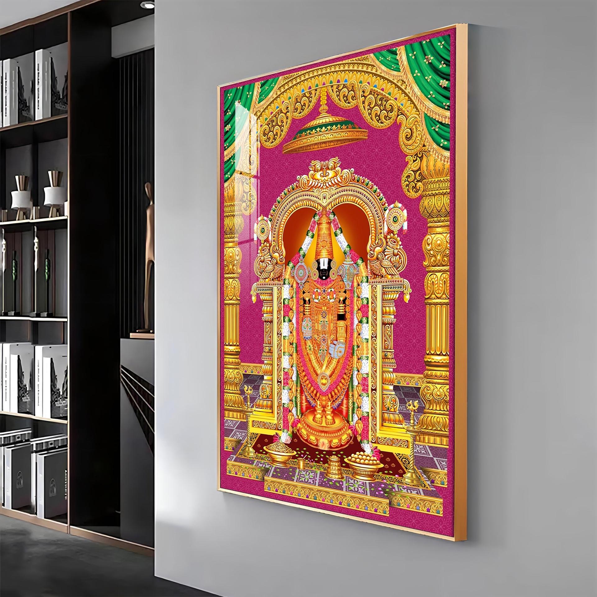 Sri Venkateswara Swamy Blessing Premium Acrylic Vertical Wall Art - Image 15