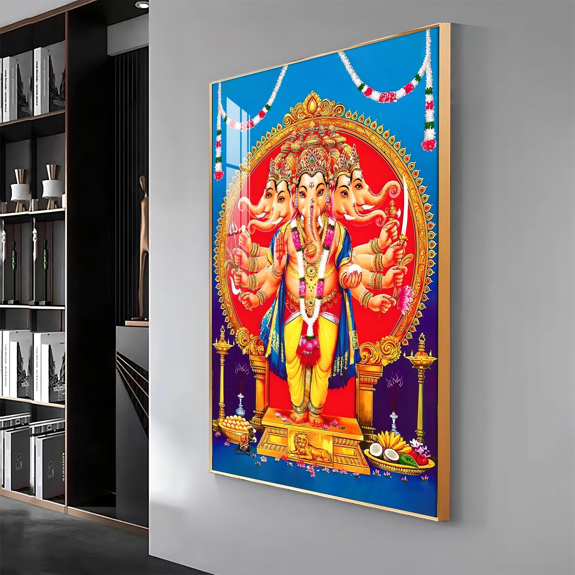 Ganesha's Embrace Premium Vertical Acrylic Wall Art - Image 15
