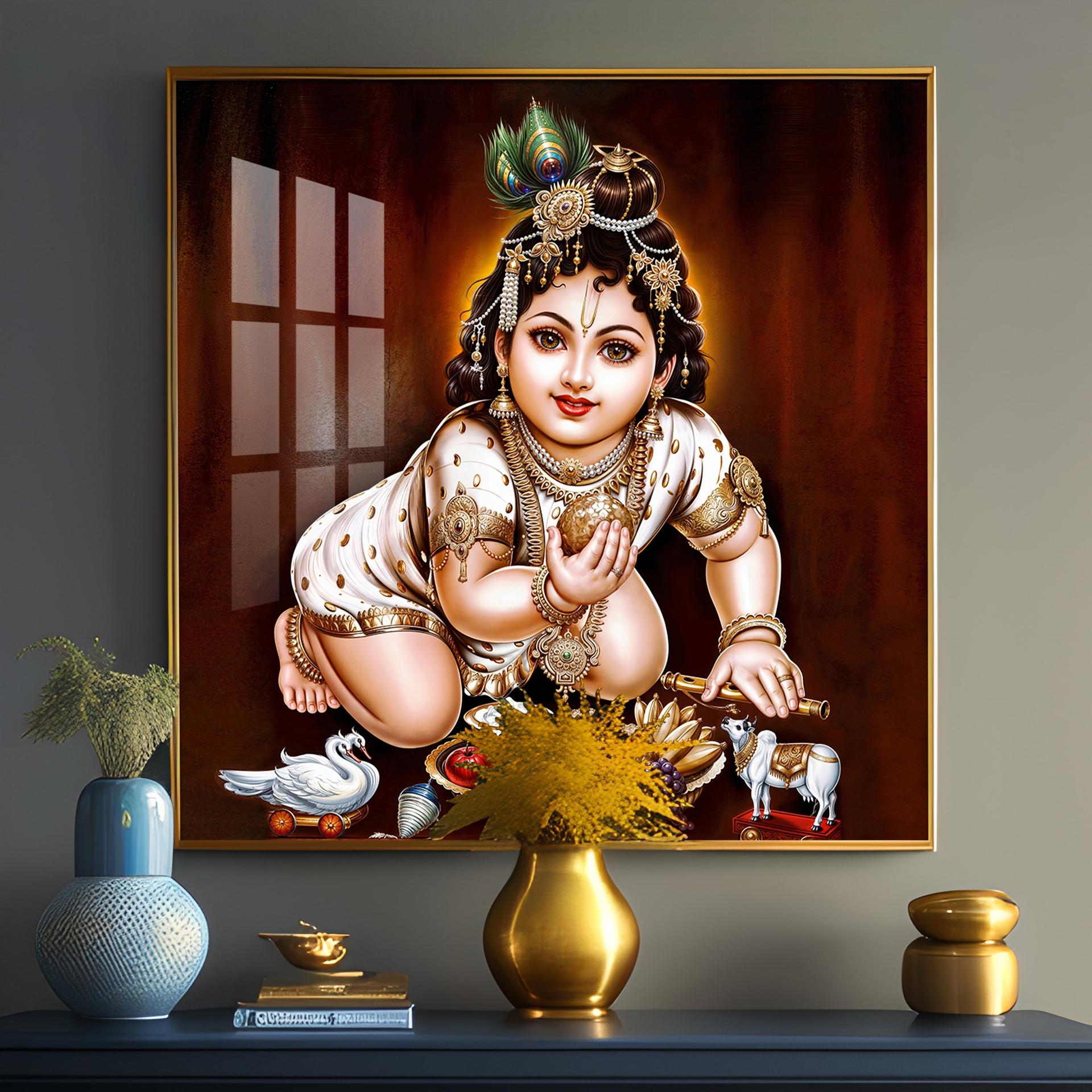 Bal Gopal Premium Acrylic Square Wall Art - Image 11
