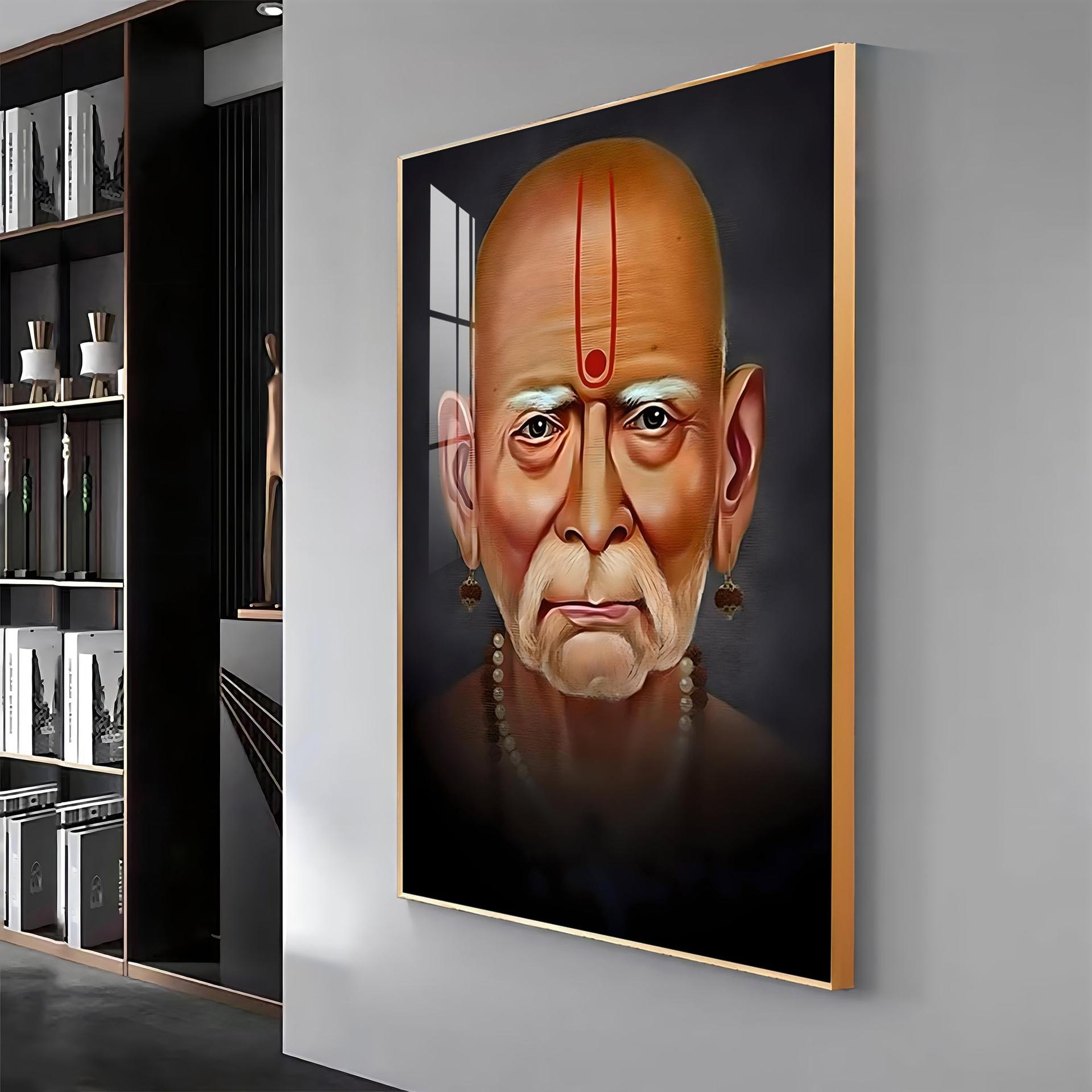 Crimson Visage Premium Vertical Acrylic Wall Art - Image 12
