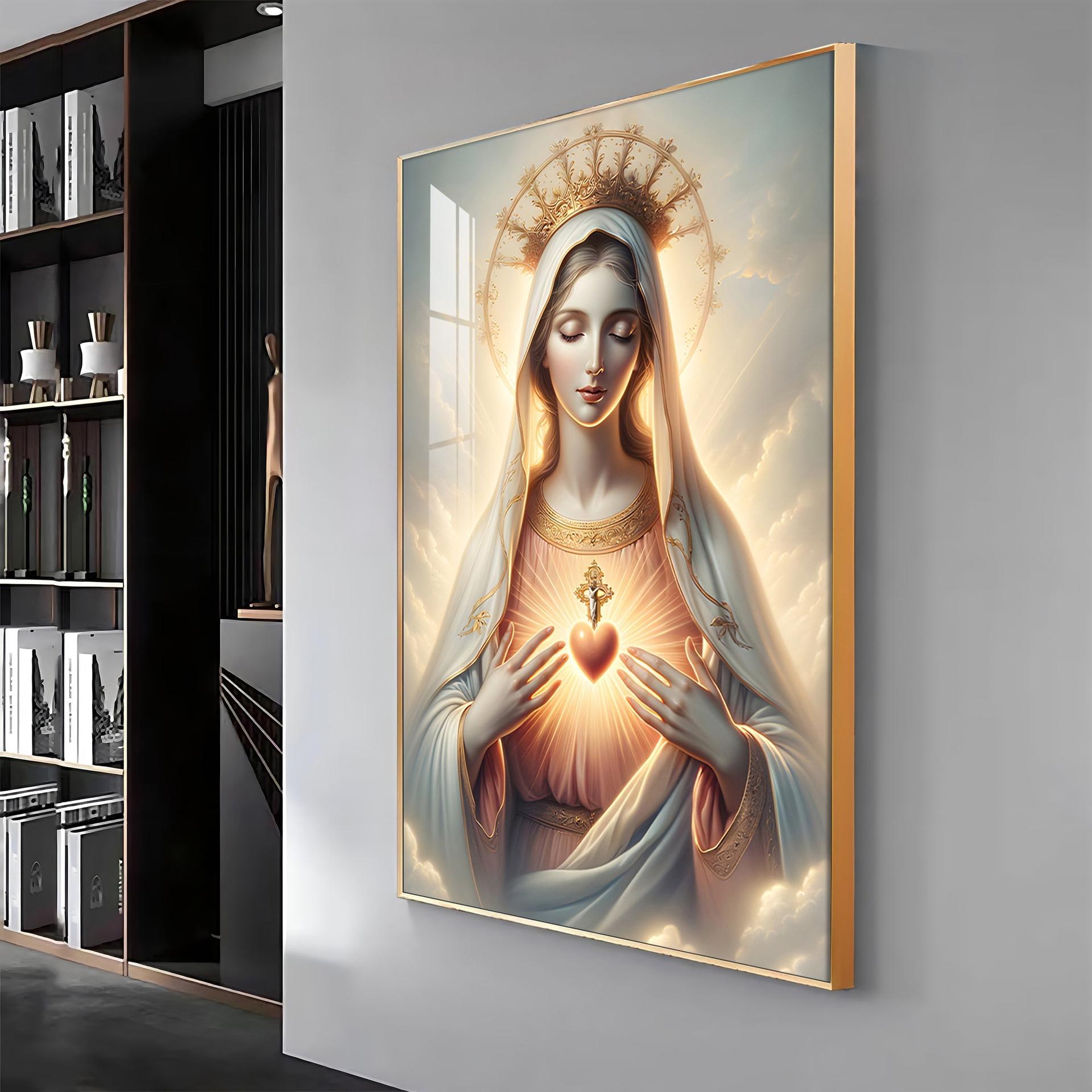 Divine Embrace Of Mary Premium Acrylic Vertical Wall Art - Image 11