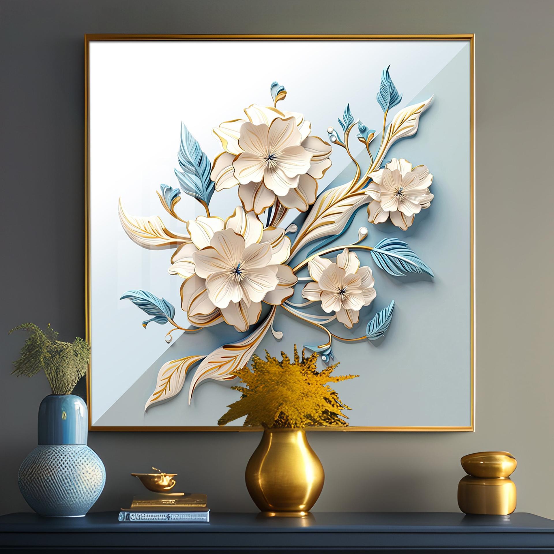 Floral Premium Acrylic Square Wall Art - Image 15
