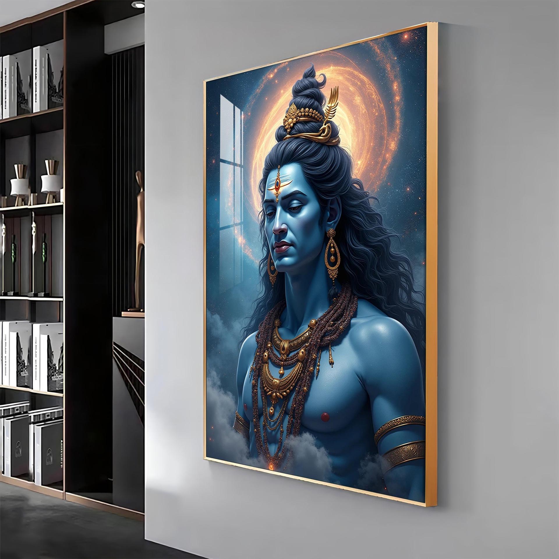 Sacred Vision Of Lord Shiva Premium Acrylic Wall Art - Image 11