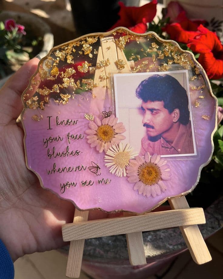 Handmade Customizable Resin Photo Frame