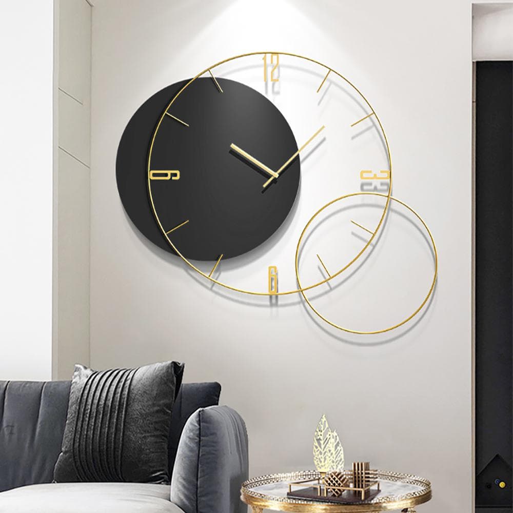 Oversized Metal Wall Clock Art