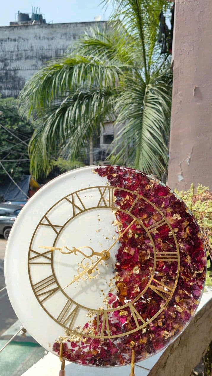 Handmade Customizable Resin Wall Clock - Image 5